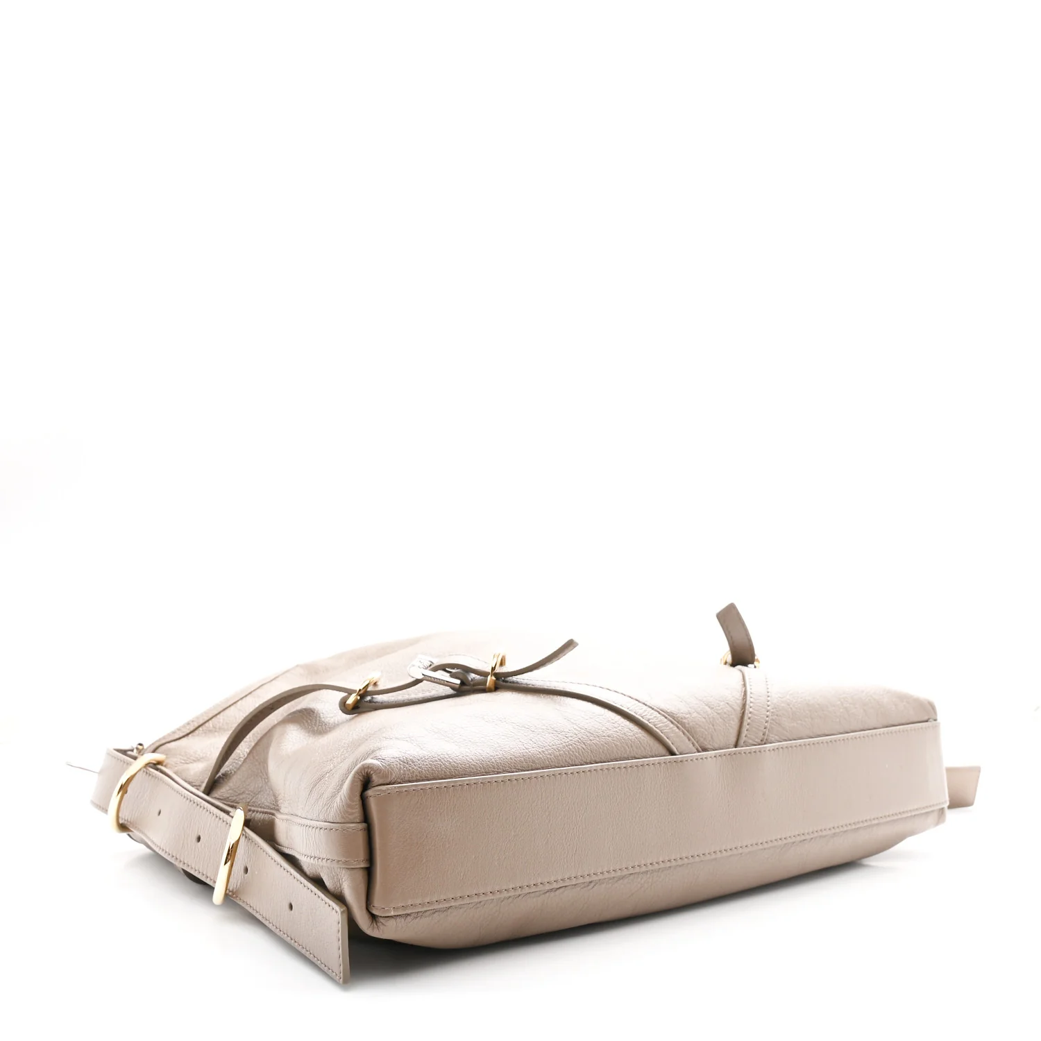 Tumbled Calfskin Medium Voyou Bag Taupe - Image 4