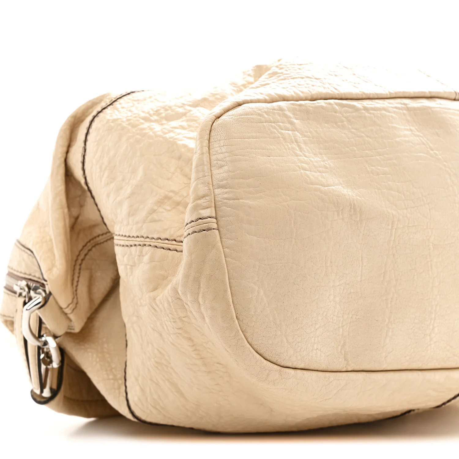 Wrinkled Lambskin Large Chain Wrap Nightingale Beige - Image 10