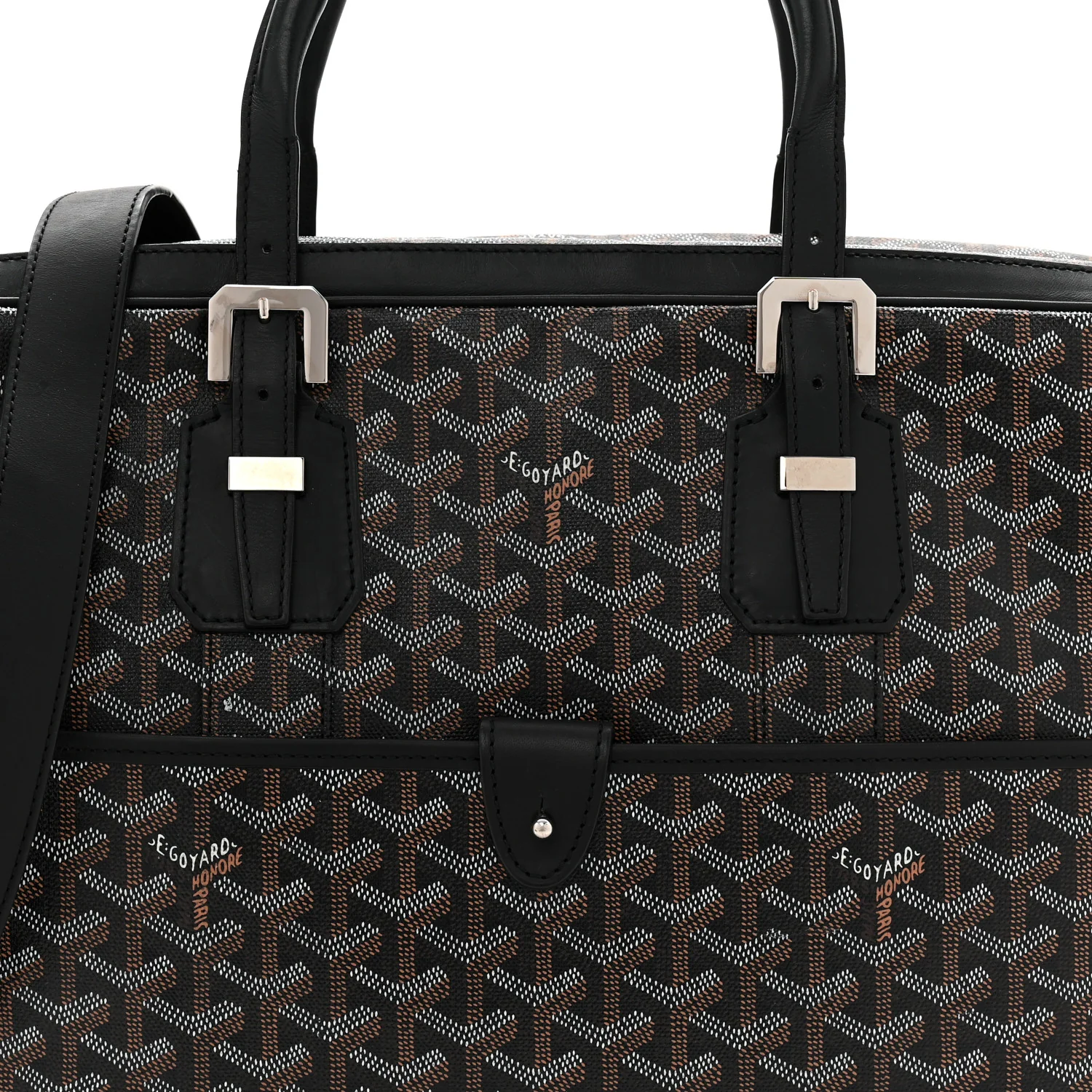 Goyardine Ambassade MM Briefcase Black - Image 13