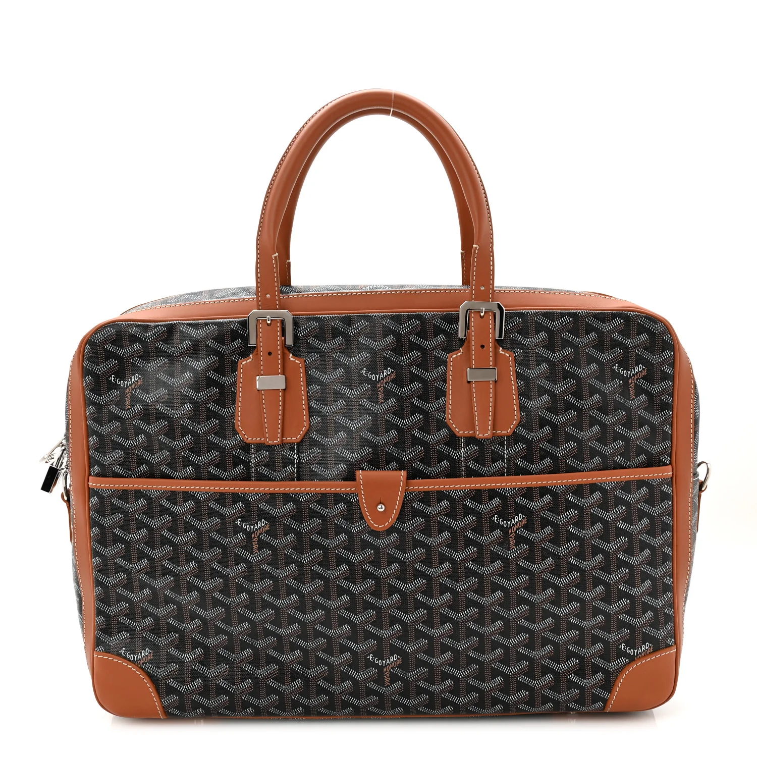 Goyardine Ambassade MM Briefcase Black Gold - Image 2