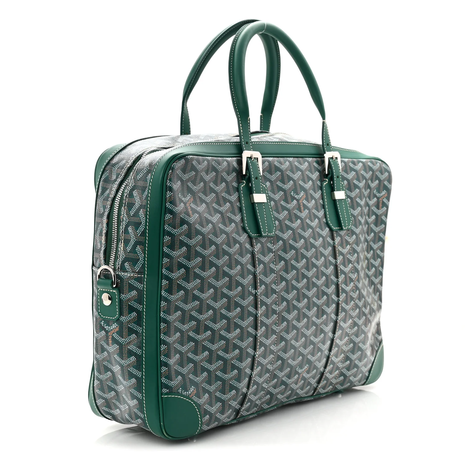 Goyardine Ambassade MM Briefcase Green - Image 4
