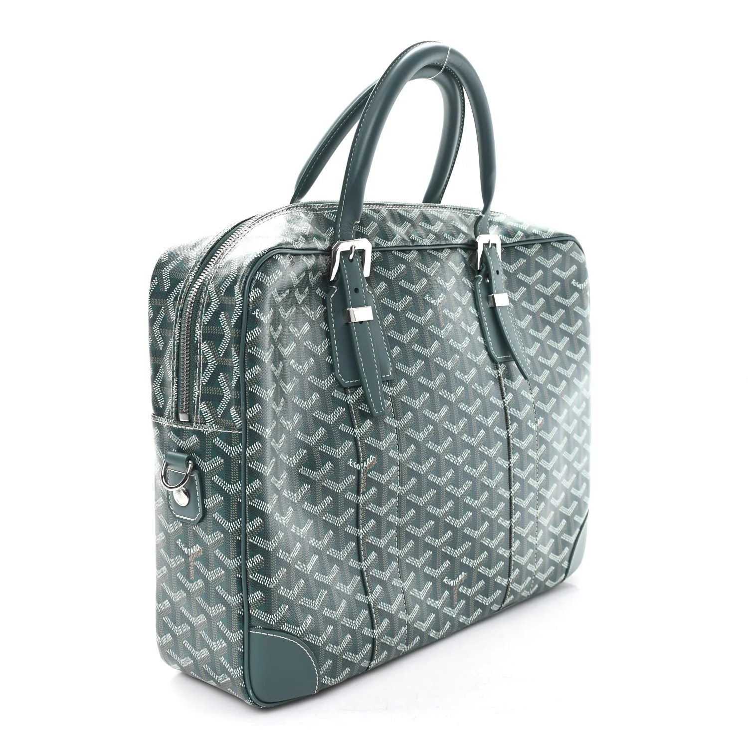 Goyardine Ambassade MM Briefcase Green - Image 3
