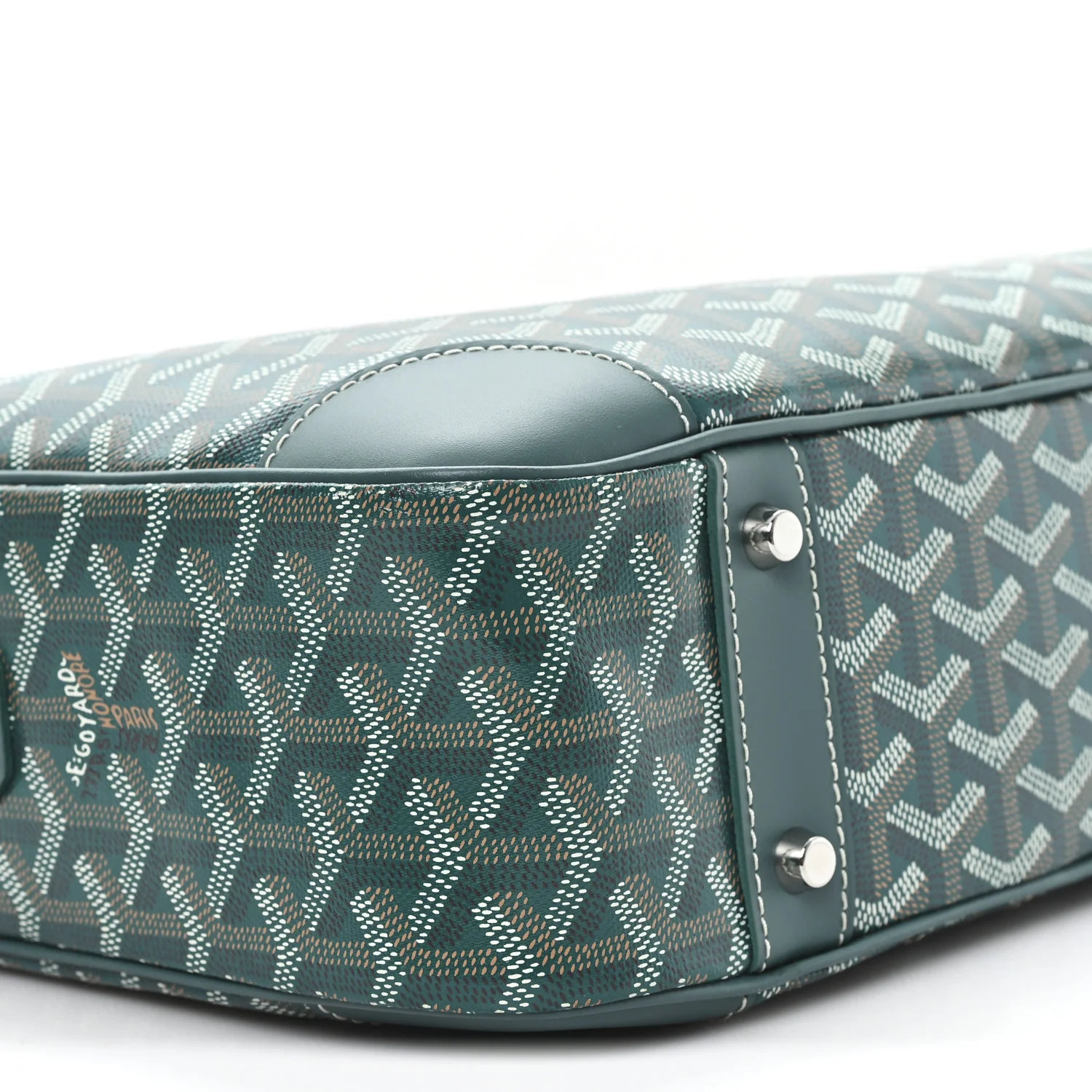 Goyardine Ambassade MM Briefcase Green - Image 9