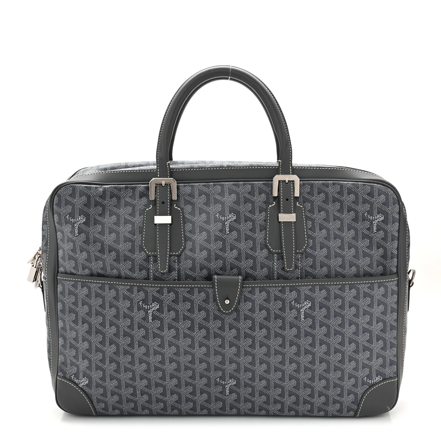 Goyardine Ambassade MM Briefcase Grey