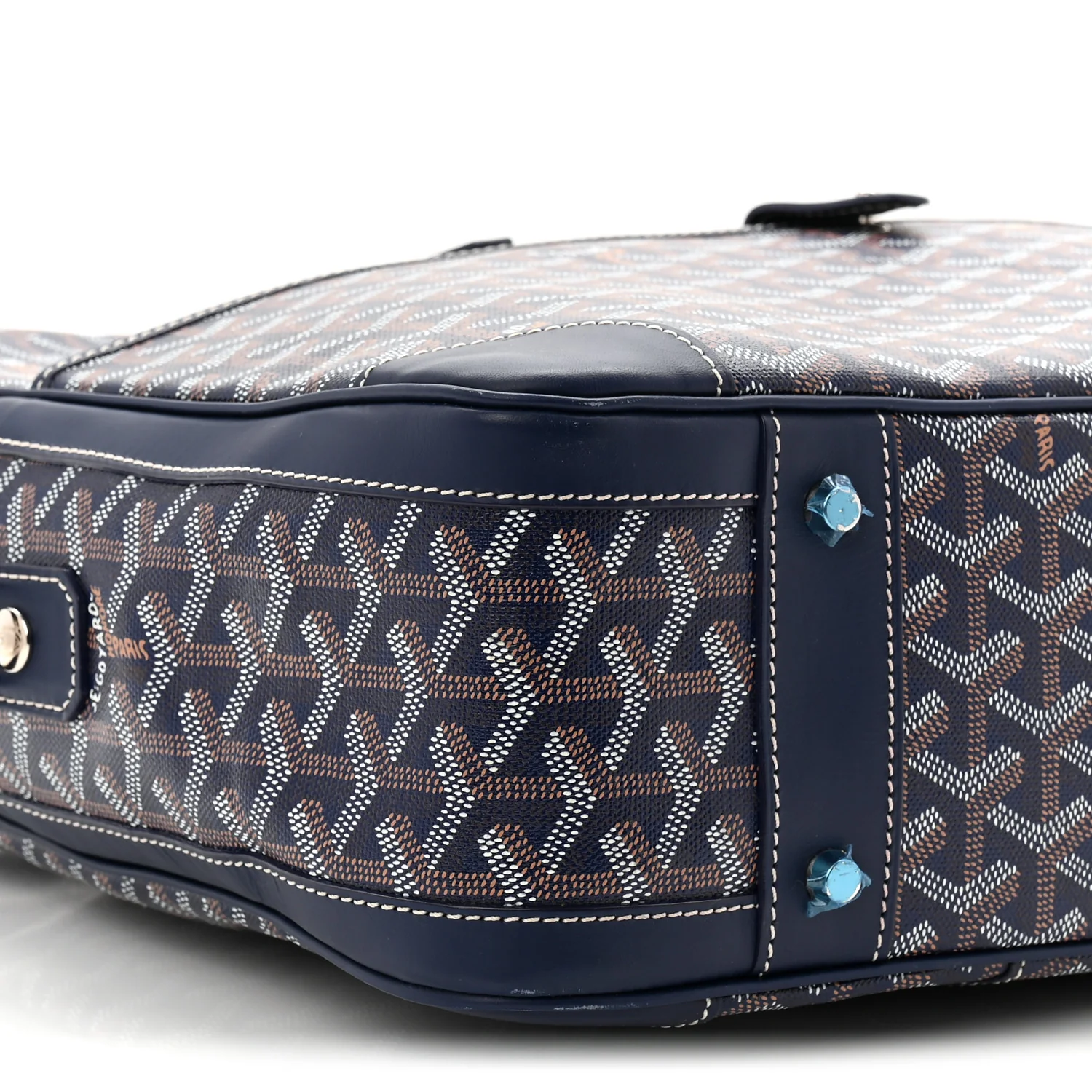 Goyardine Ambassade MM Briefcase Navy - Image 15