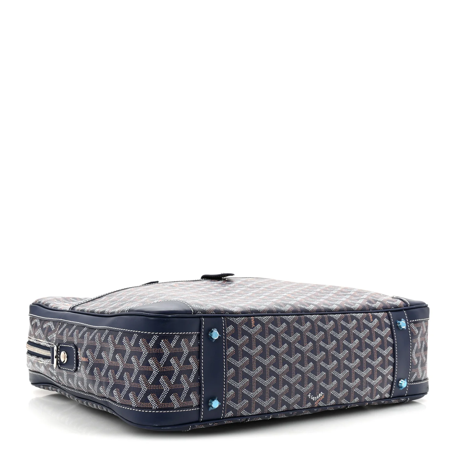Goyardine Ambassade MM Briefcase Navy - Image 7