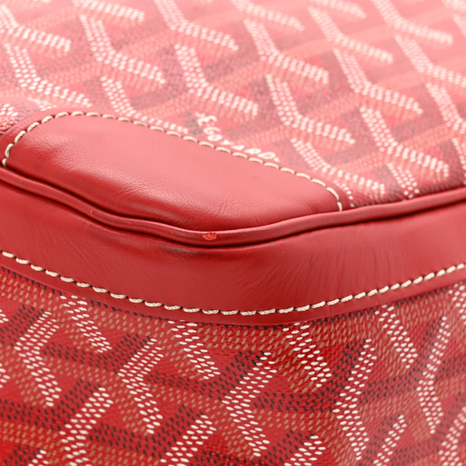Goyardine Ambassade MM Briefcase Red - Image 11