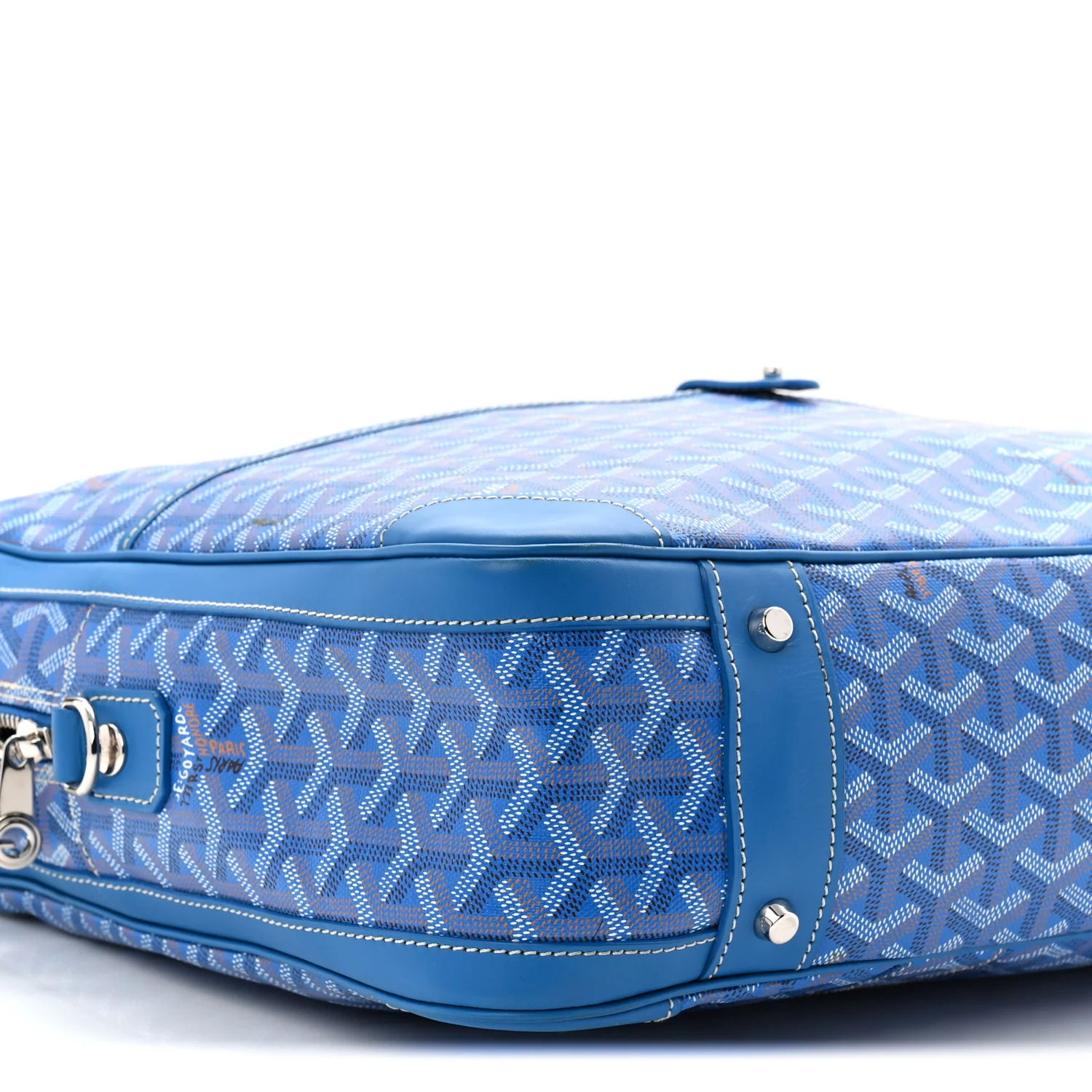 Goyardine Ambassade MM Briefcase Sky Blue - Image 8