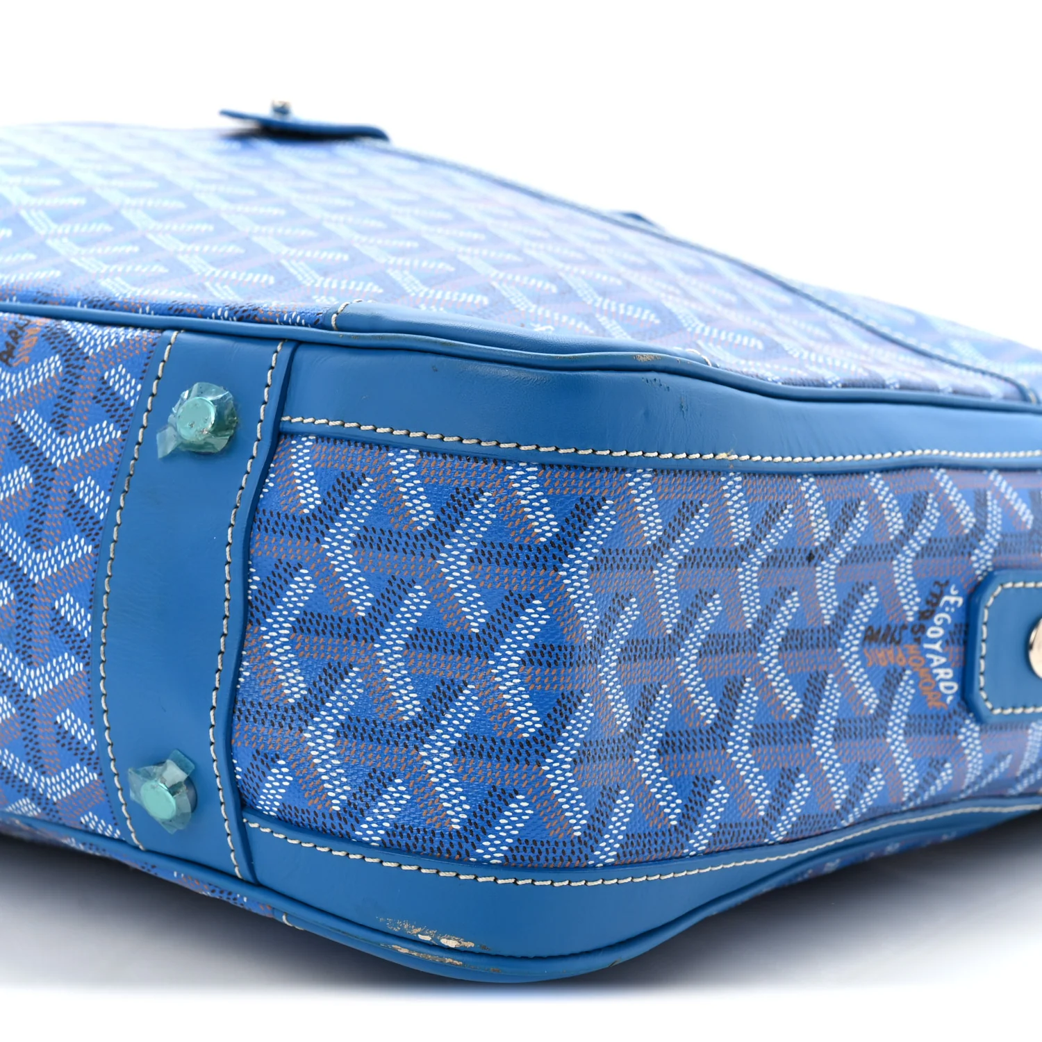 Goyardine Ambassade MM Briefcase Sky Blue - Image 9