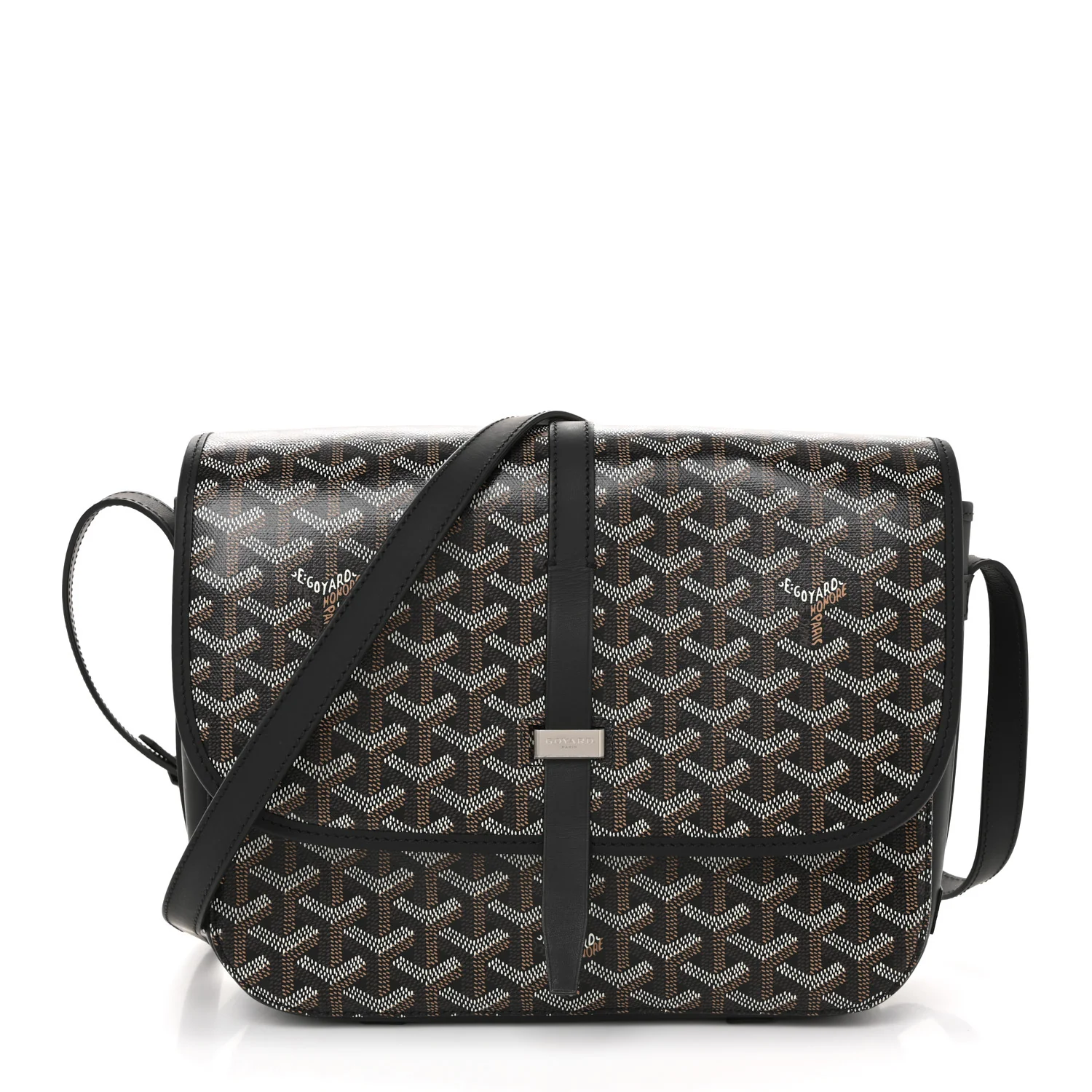 Goyardine Belvedere II MM Messenger Bag Black