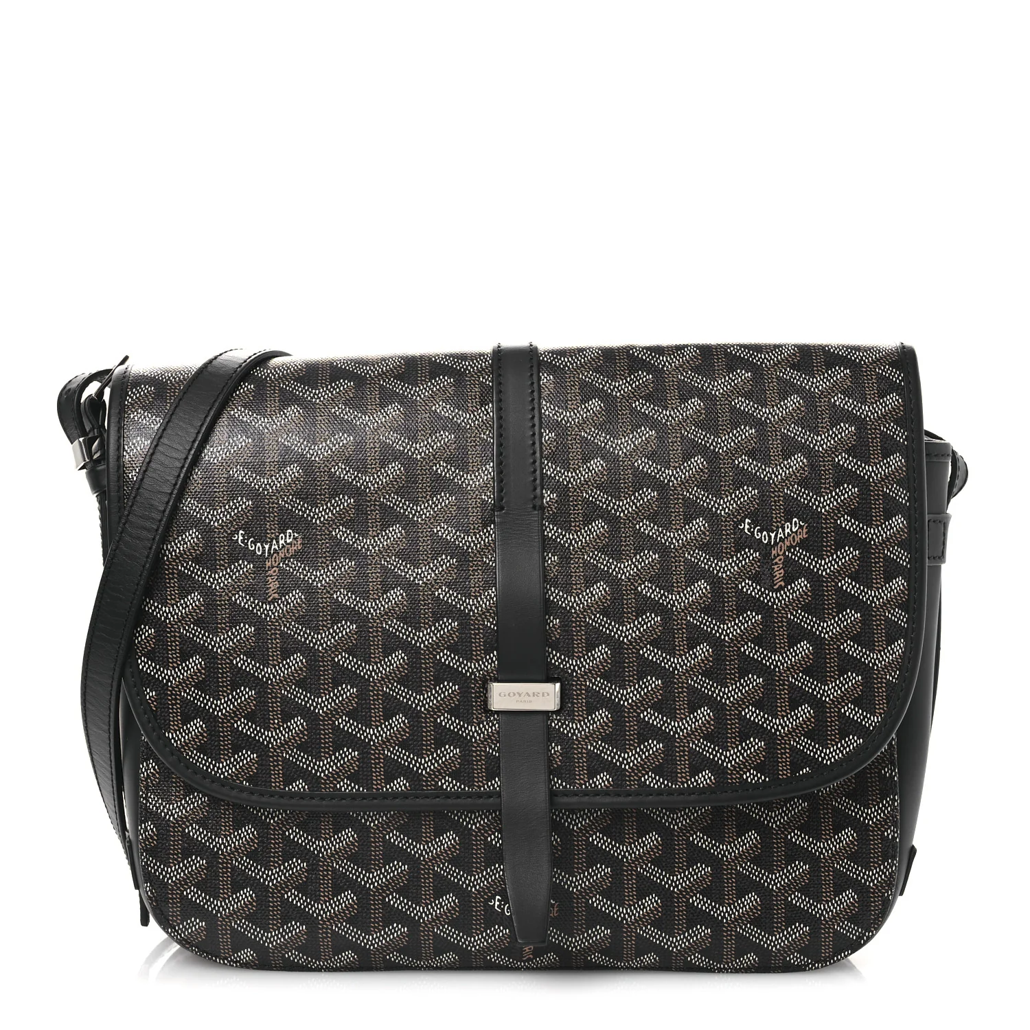 Goyardine Belvedere II MM Messenger Bag Black