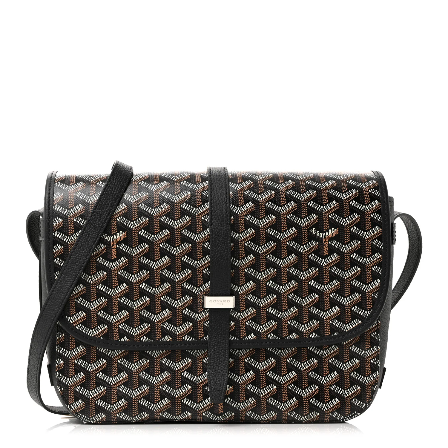 Goyardine Belvedere II MM Messenger Bag Black