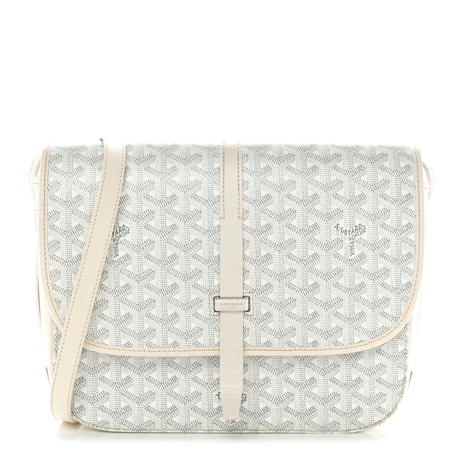 Goyardine Belvedere II MM Messenger Bag White - Image 2