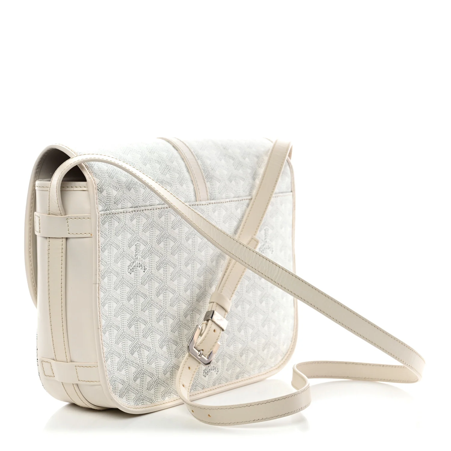 Goyardine Belvedere II MM Messenger Bag White - Image 7