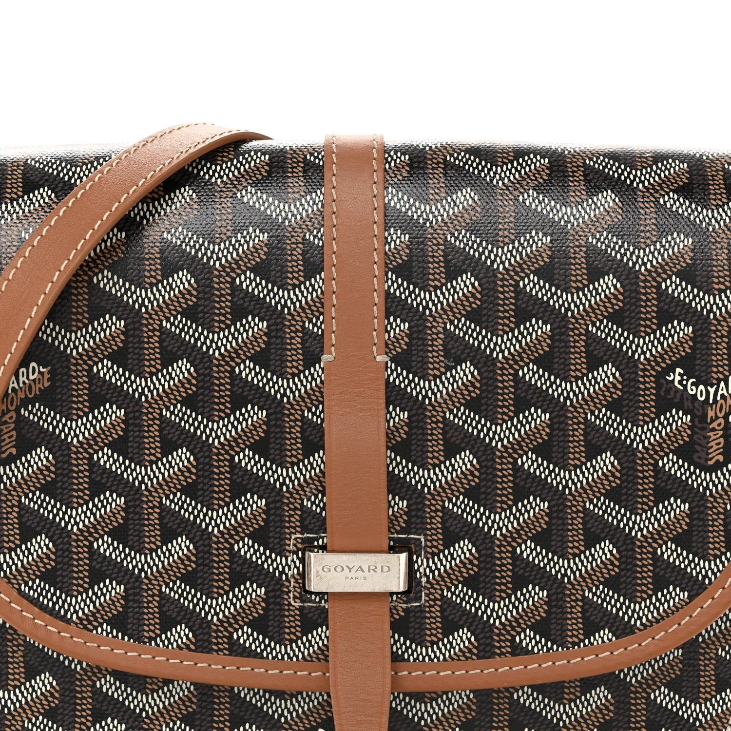 Goyardine Belvedere II PM Messenger Bag Black Gold - Image 7