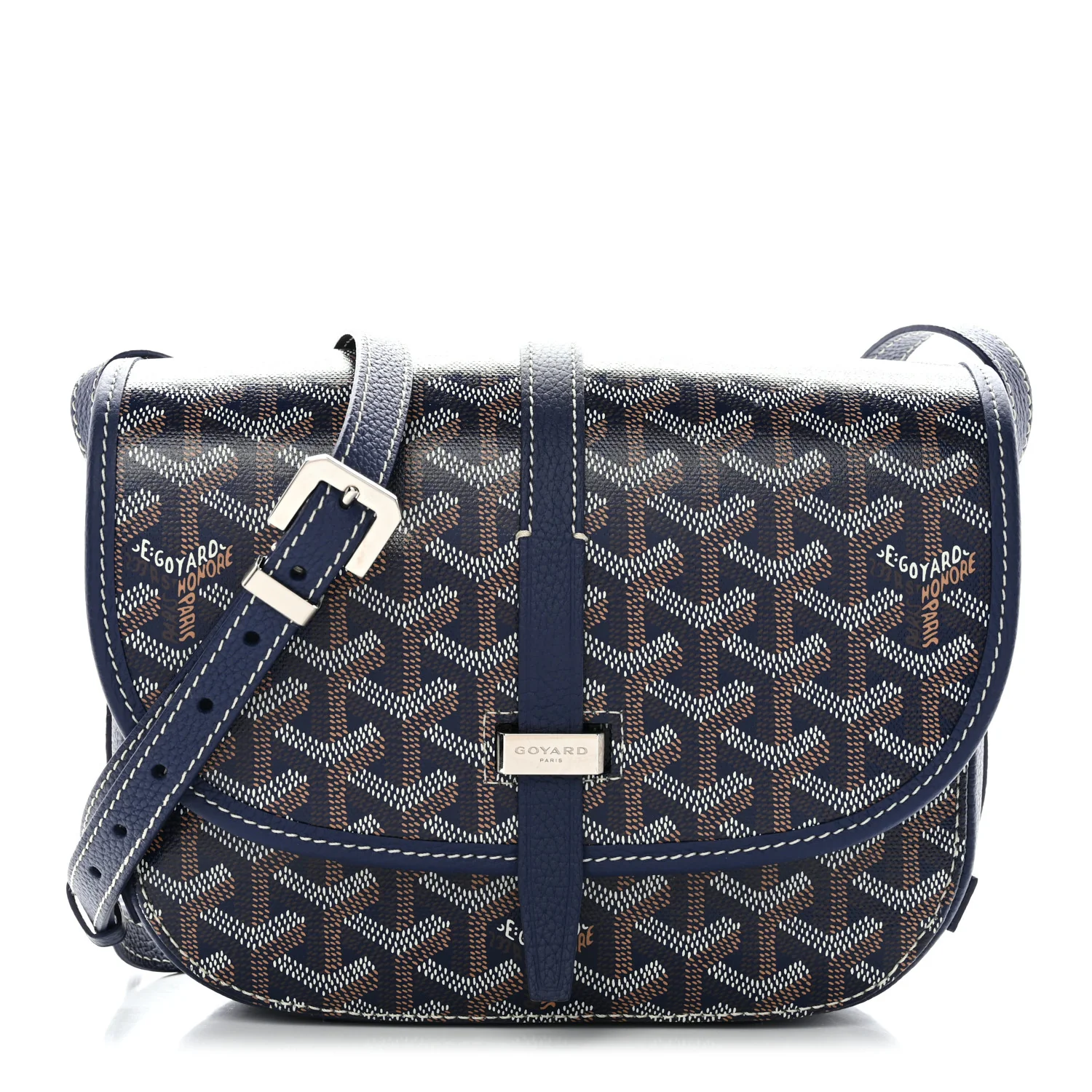 Goyardine Belvedere II PM Messenger Bag Navy