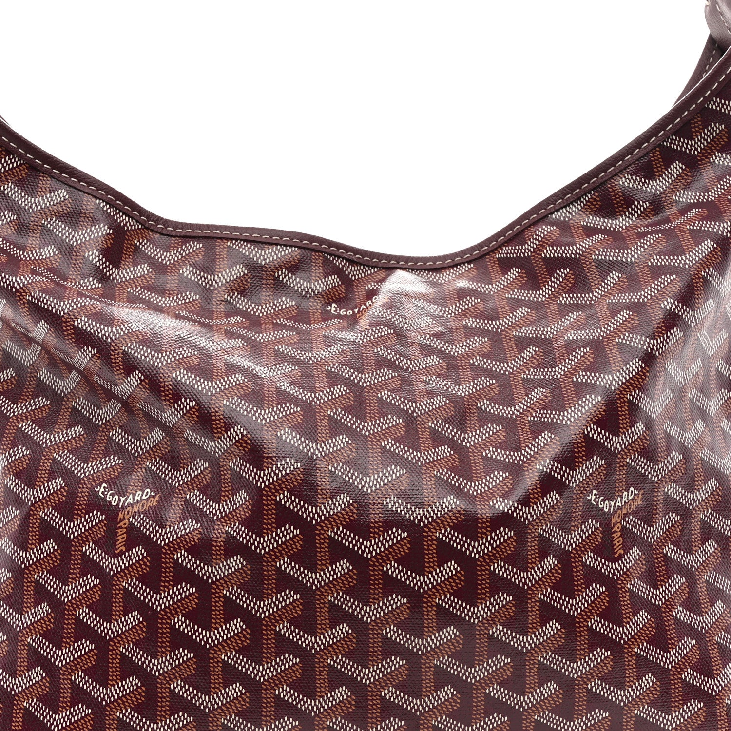 Goyardine Boheme Hobo Burgundy - Image 10
