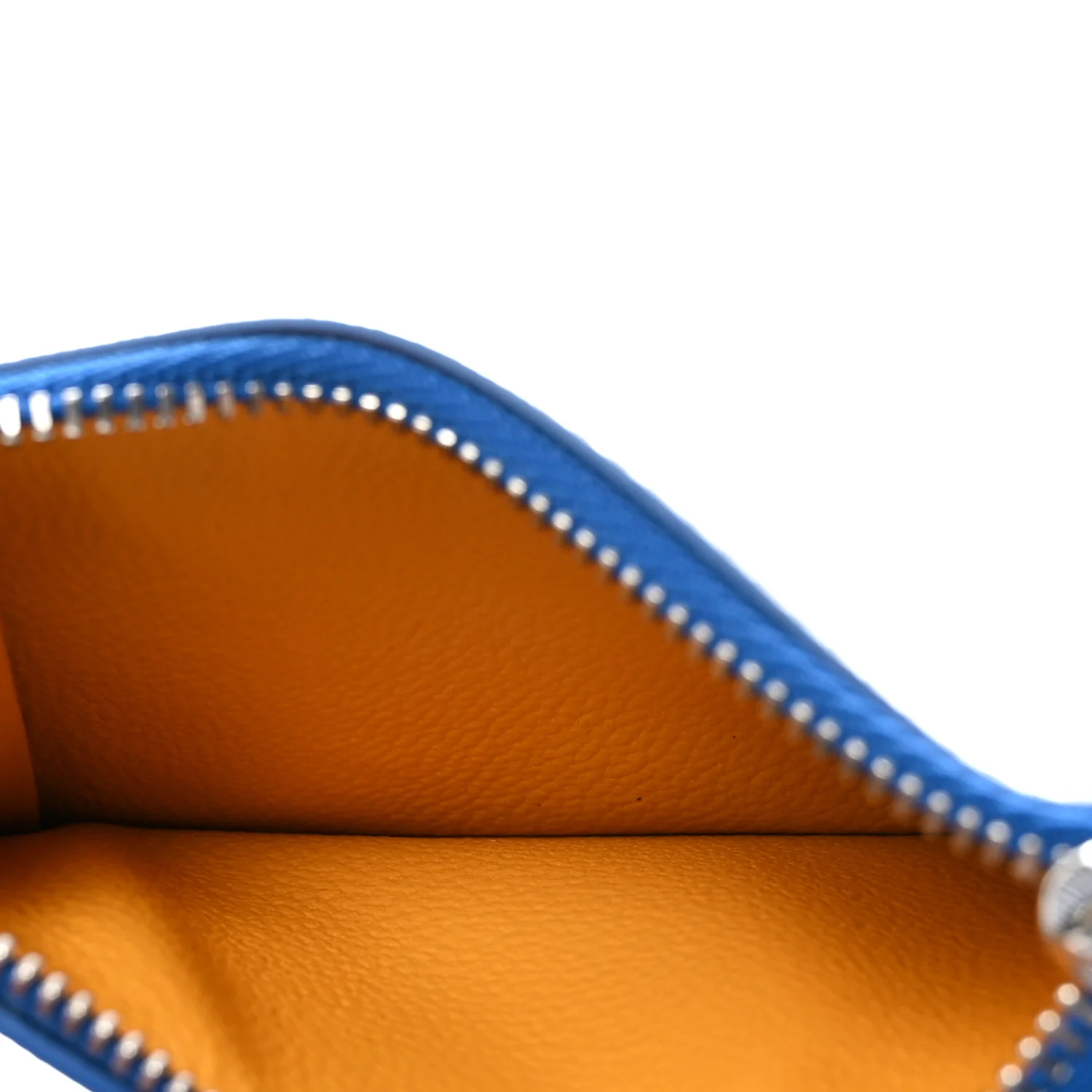 Goyardine Bourbon Zipped Card Holder Sky Blue - Image 5