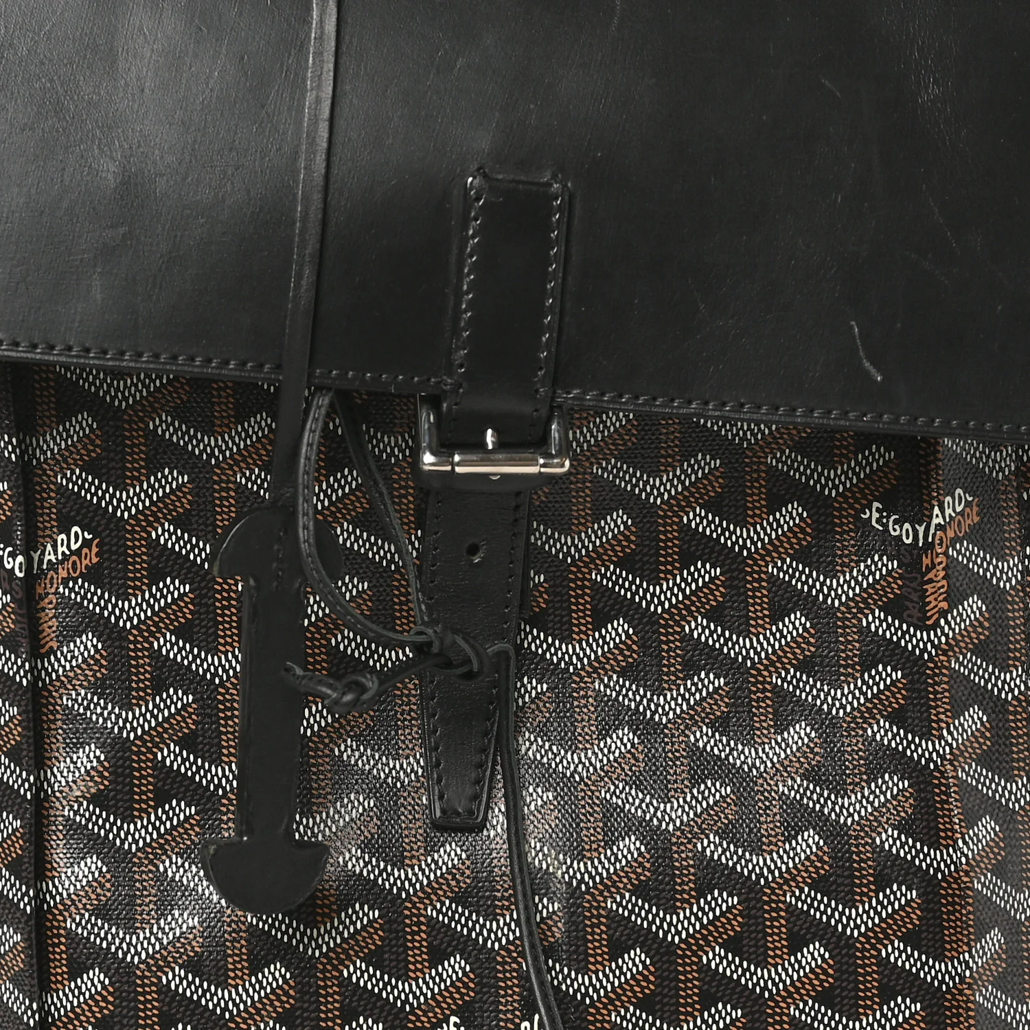 Goyardine Calfskin Alpin MM Backpack Black - Image 7