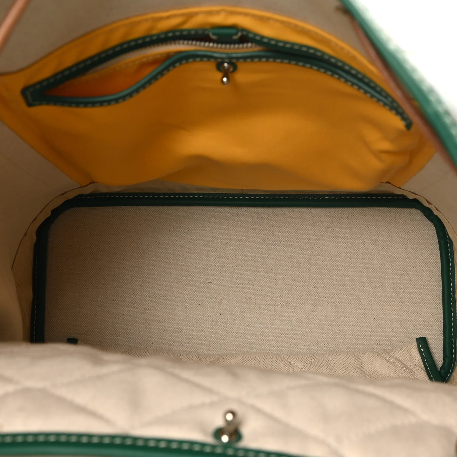 Goyardine Calfskin Alpin MM Backpack Green - Image 5