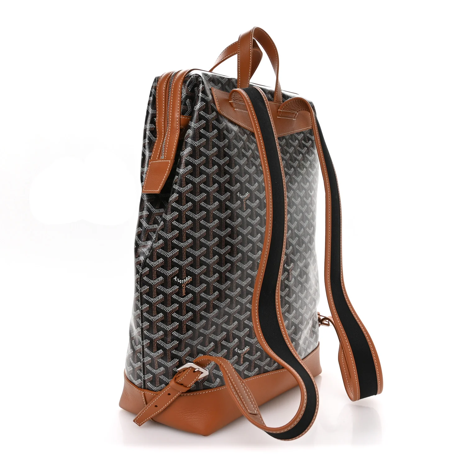 Goyardine Calfskin Cisalpin Backpack Black Gold - Image 3