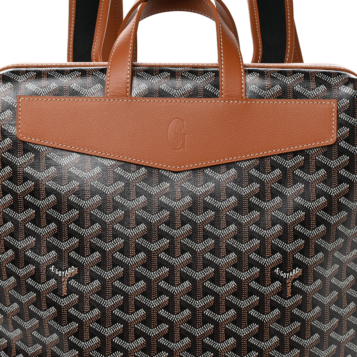 Goyardine Calfskin Cisalpin Backpack Black Gold - Image 7