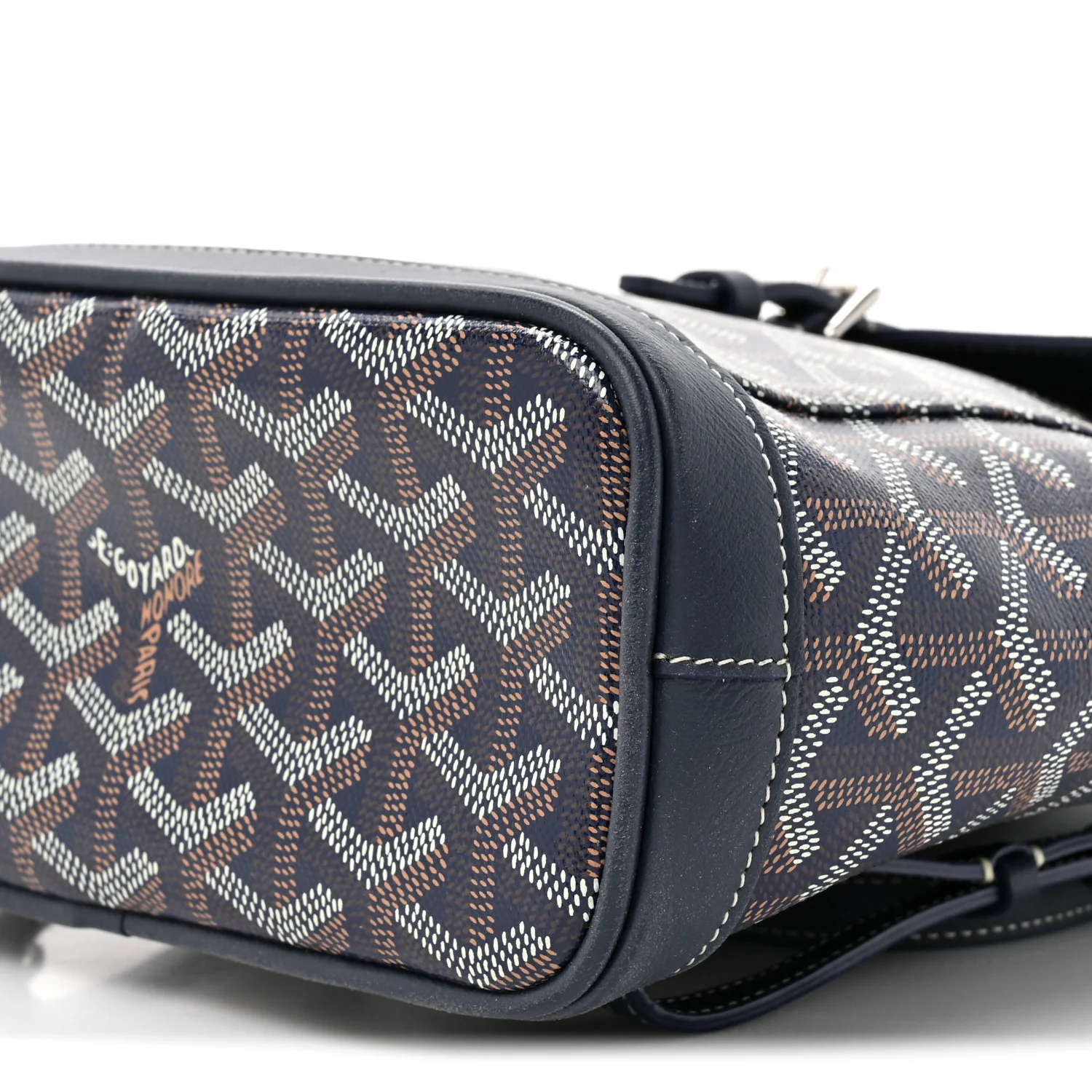 Goyardine Calfskin Mini Alpin Backpack Navy - Image 8