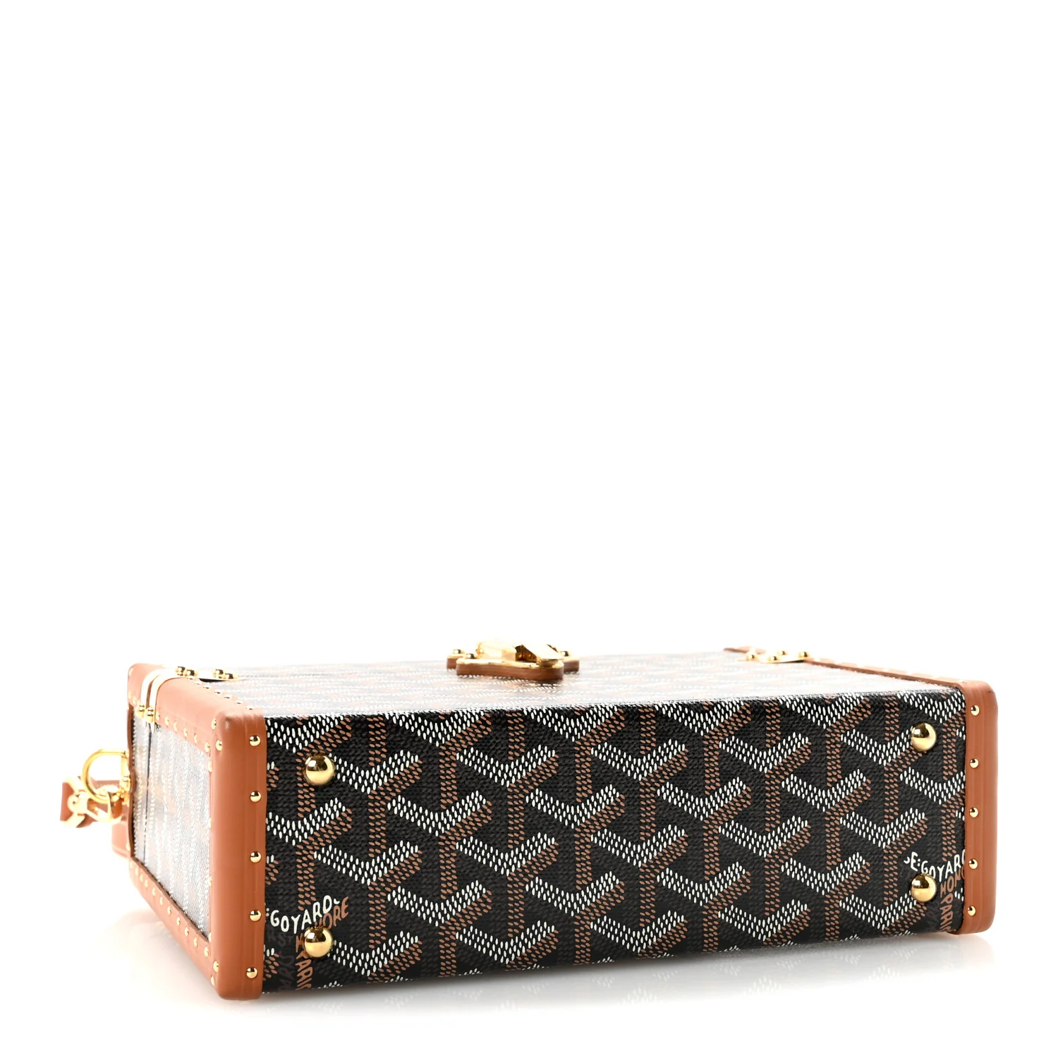 Goyardine Cassette Trunk Bag Black Gold - Image 4