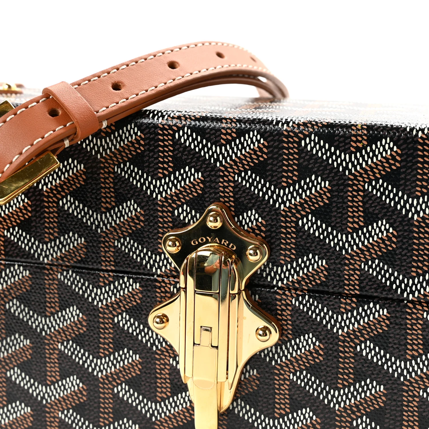 Goyardine Cassette Trunk Bag Black Gold - Image 7