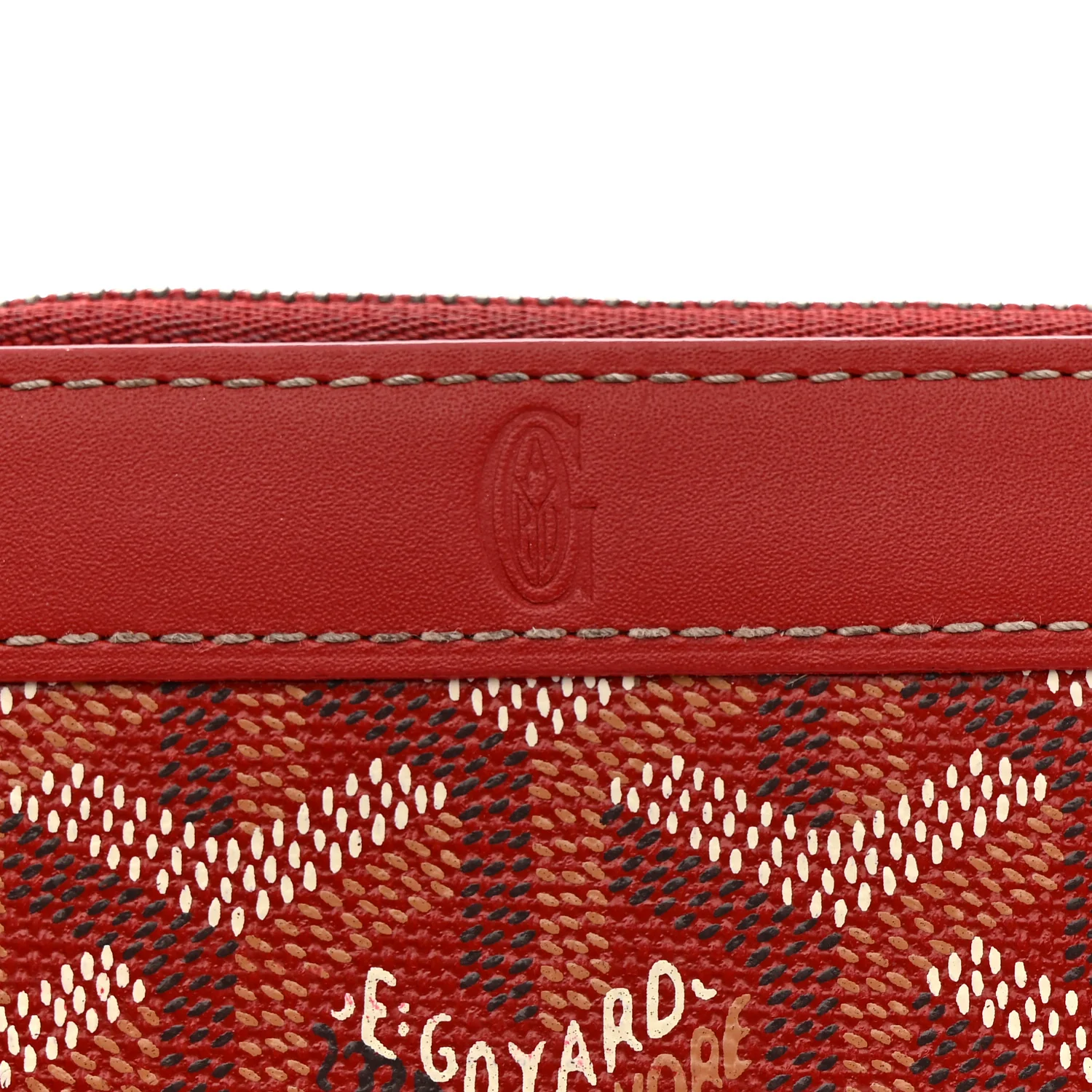 Goyardine Compact Wallet Red - Image 8