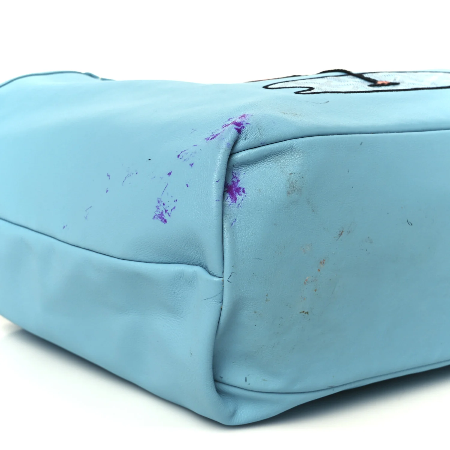 Goyardine Embroidered Flamingo Reversible Anjou PM Sky Blue - Image 19