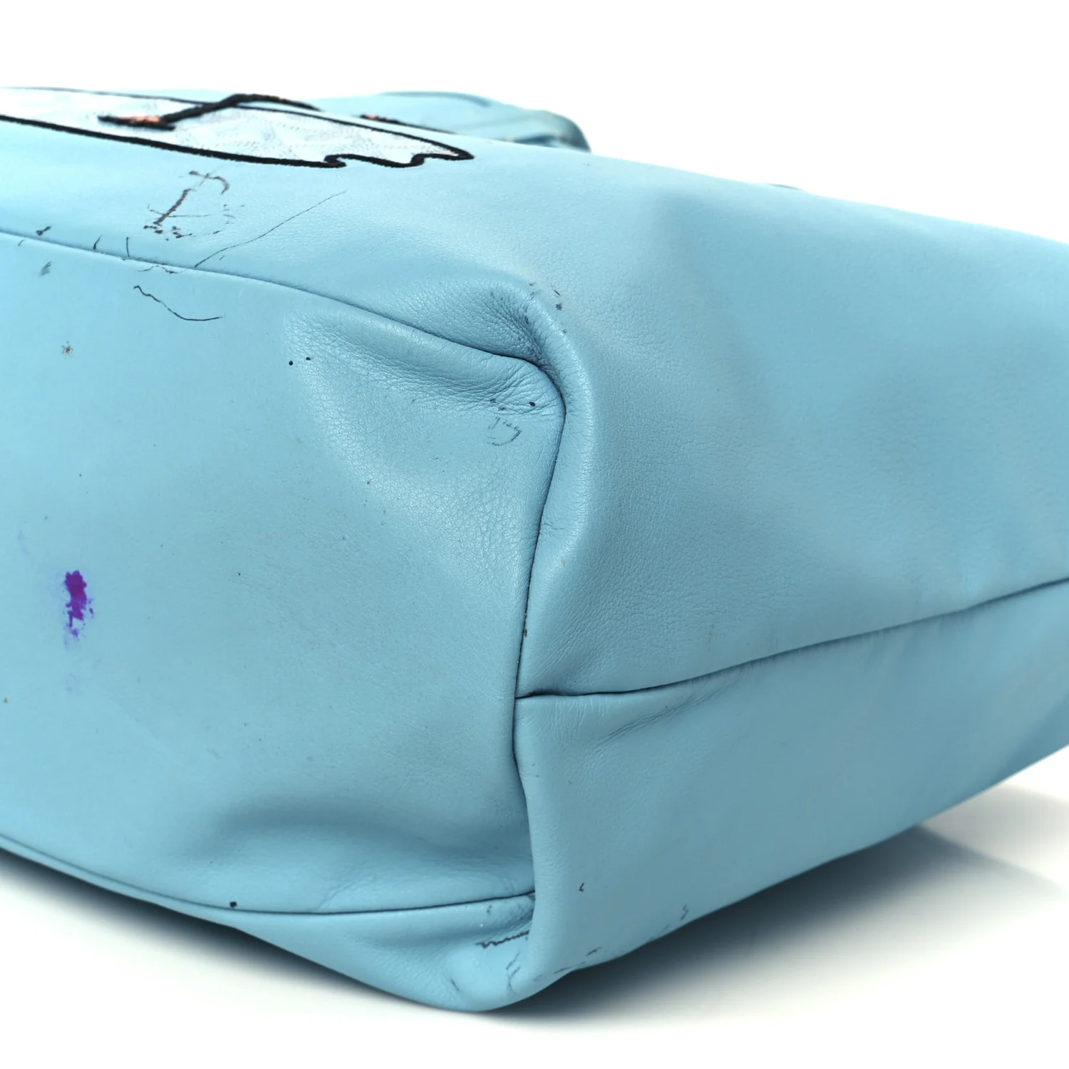 Goyardine Embroidered Flamingo Reversible Anjou PM Sky Blue - Image 21