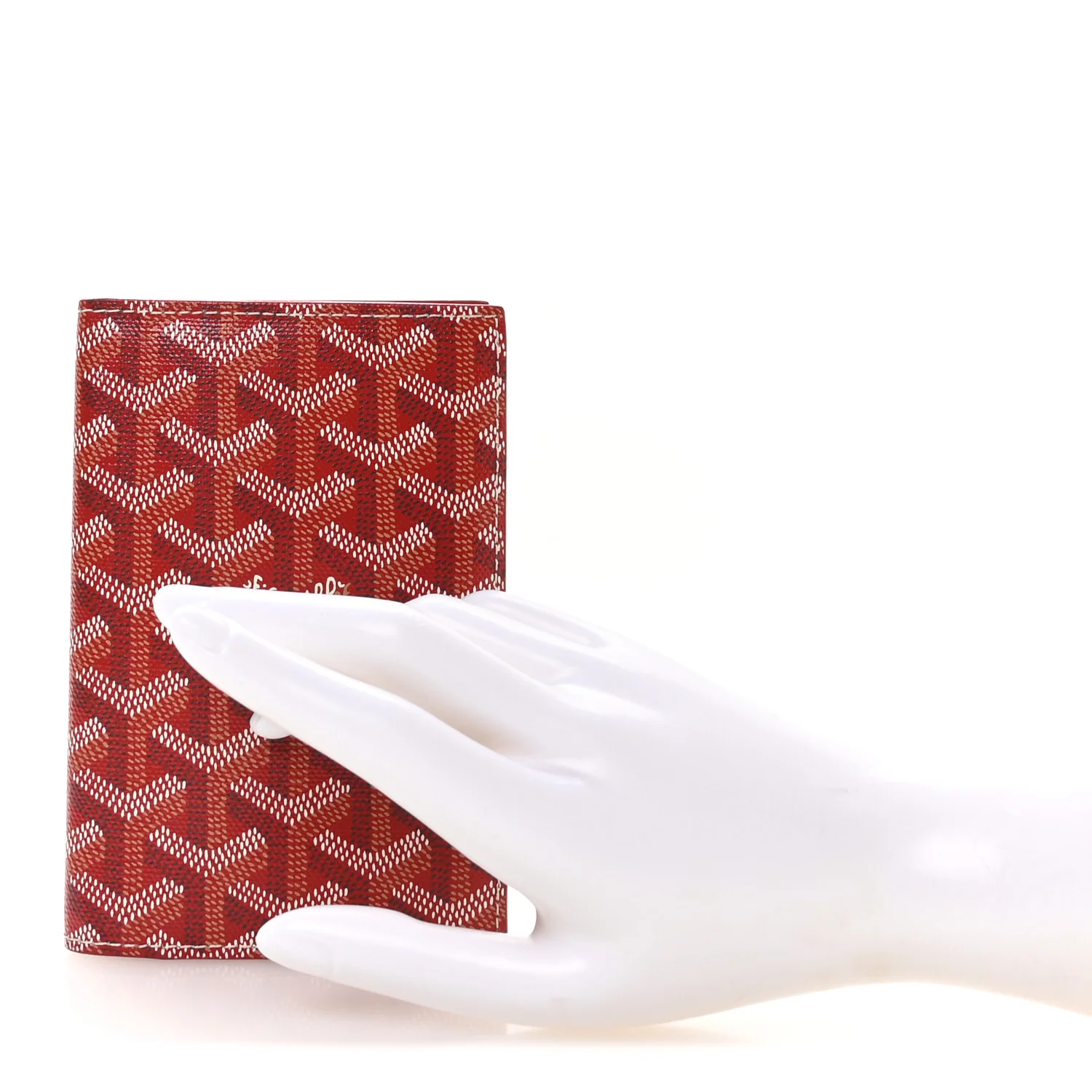 Goyardine Grenelle Passport Wallet Red - Image 2
