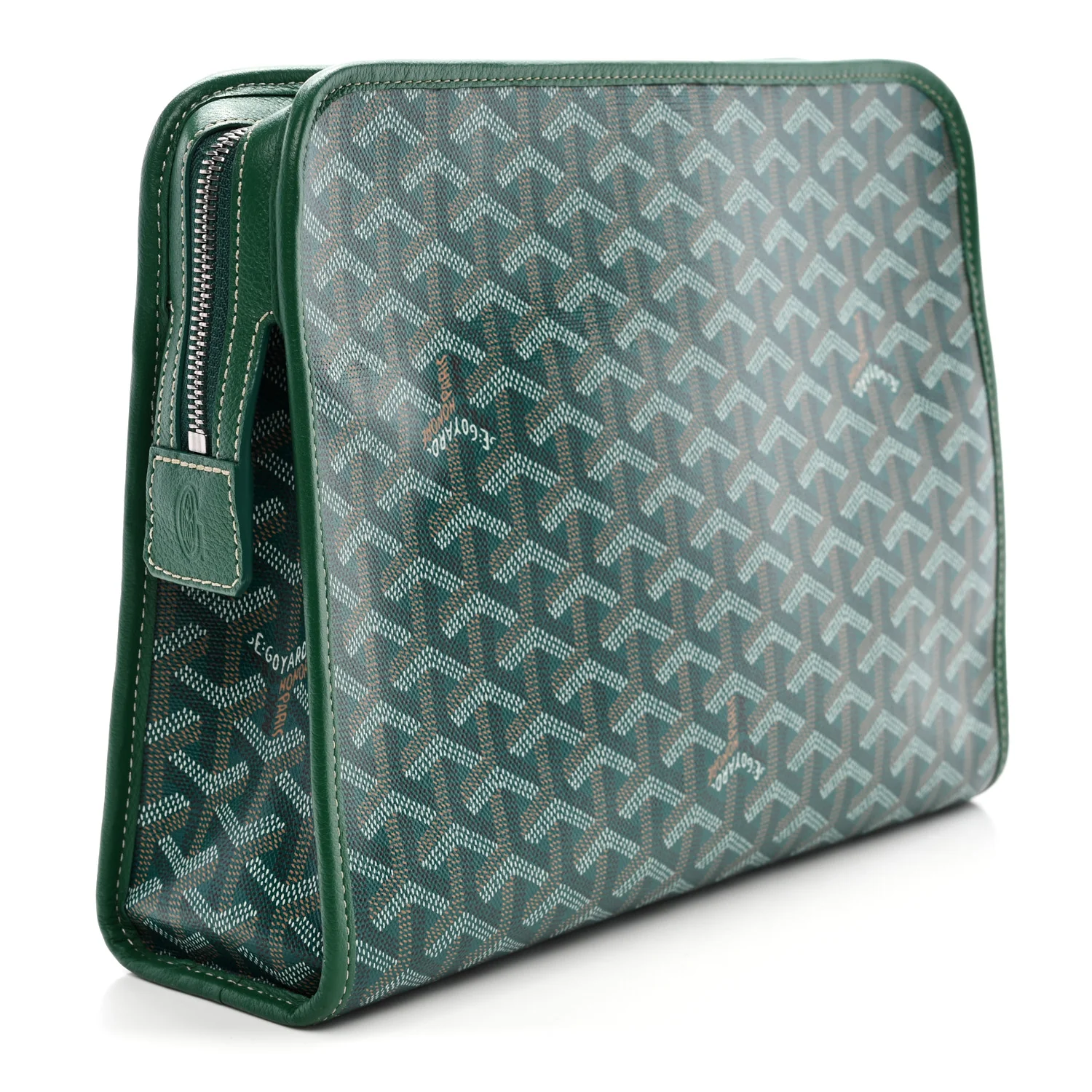 Goyardine Jouvence Toiletry Pouch Green - Image 4