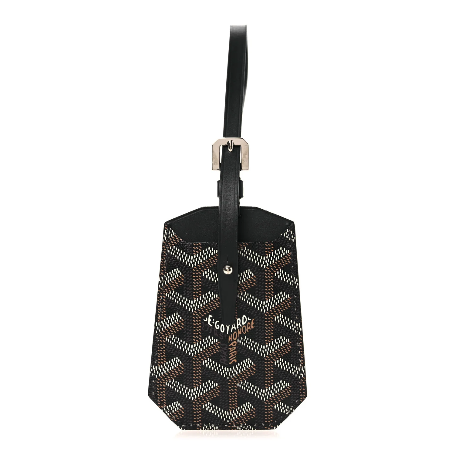 Goyardine Luggage Tag Black