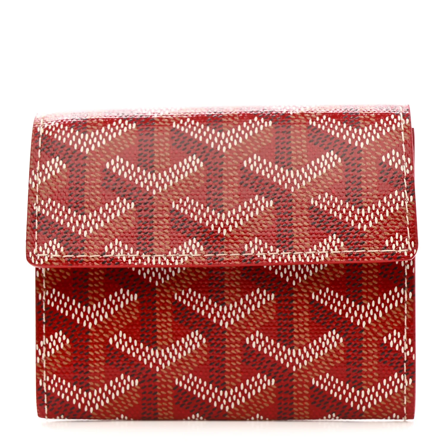 Goyardine Marigny Coin Purse Wallet Red