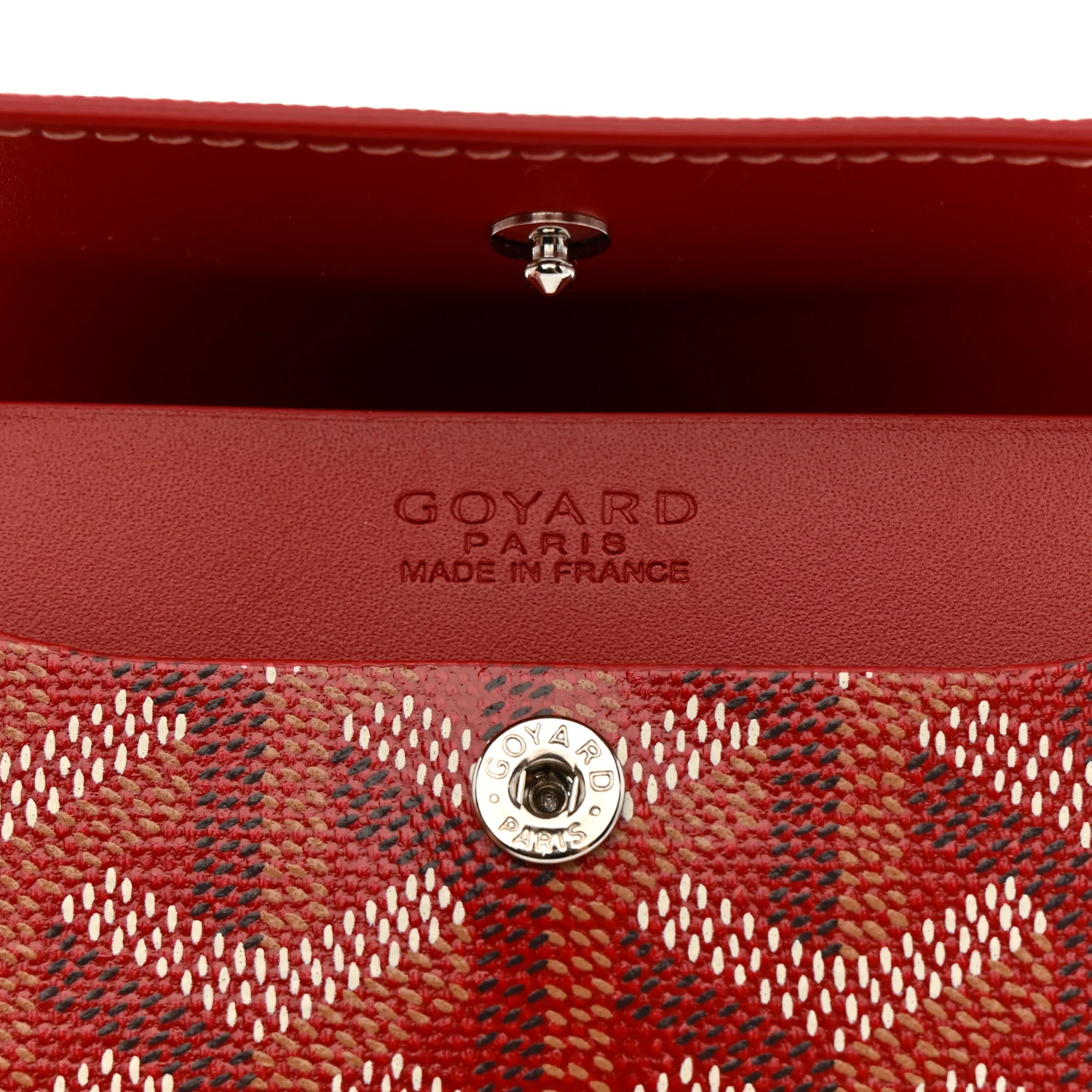 Goyardine Marigny Coin Purse Wallet Red - Image 6