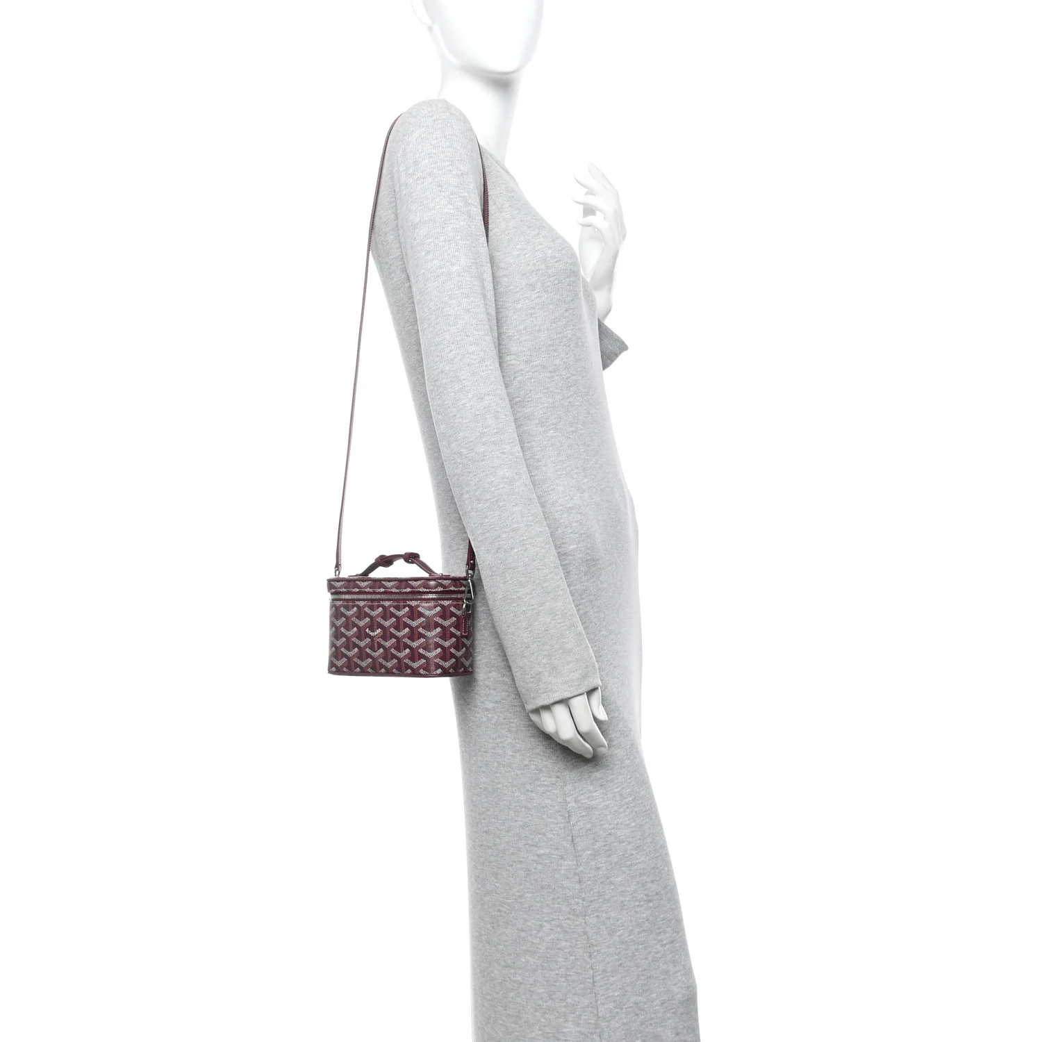 Goyardine Muse Mini Vanity Case Burgundy - Image 2