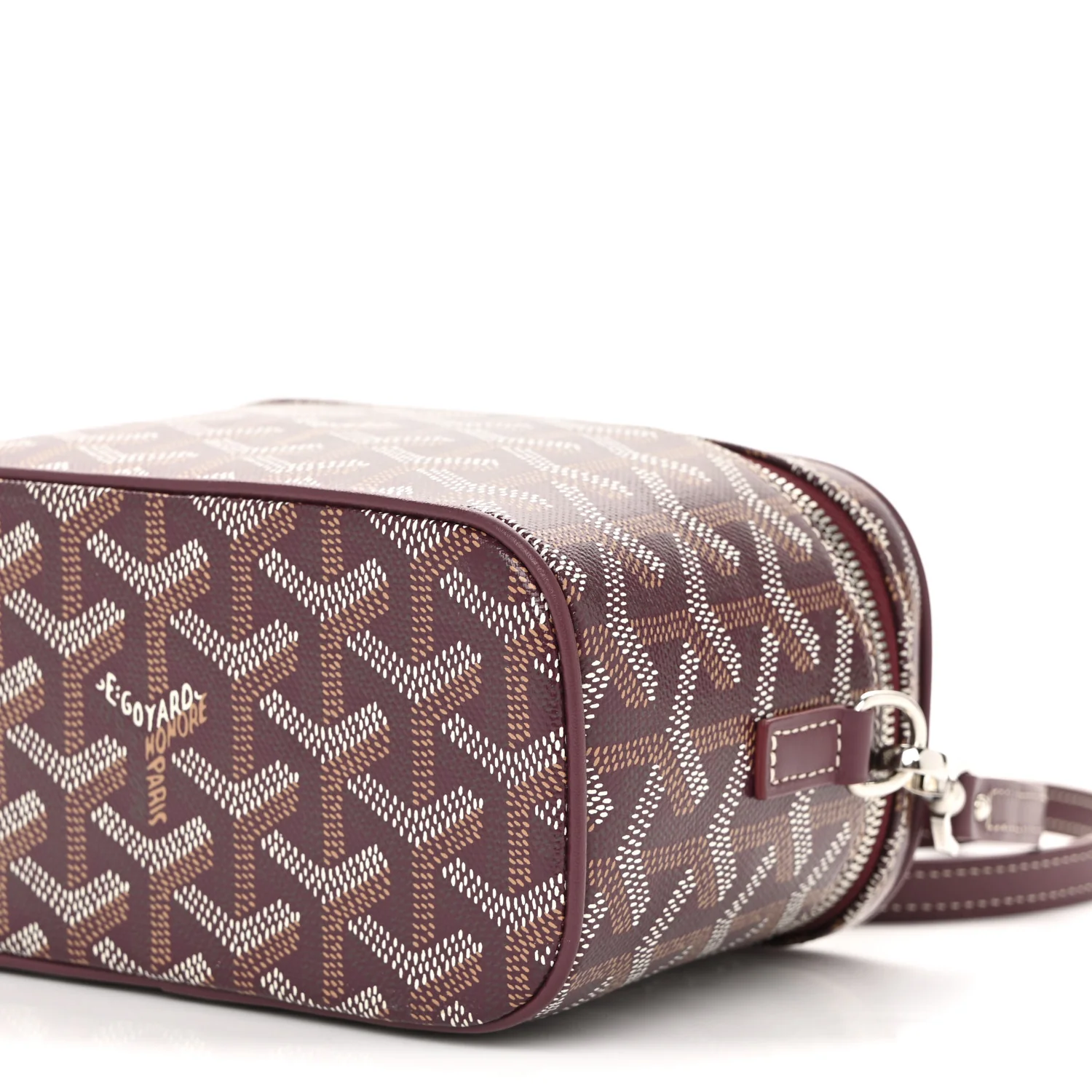 Goyardine Muse Mini Vanity Case Burgundy - Image 9
