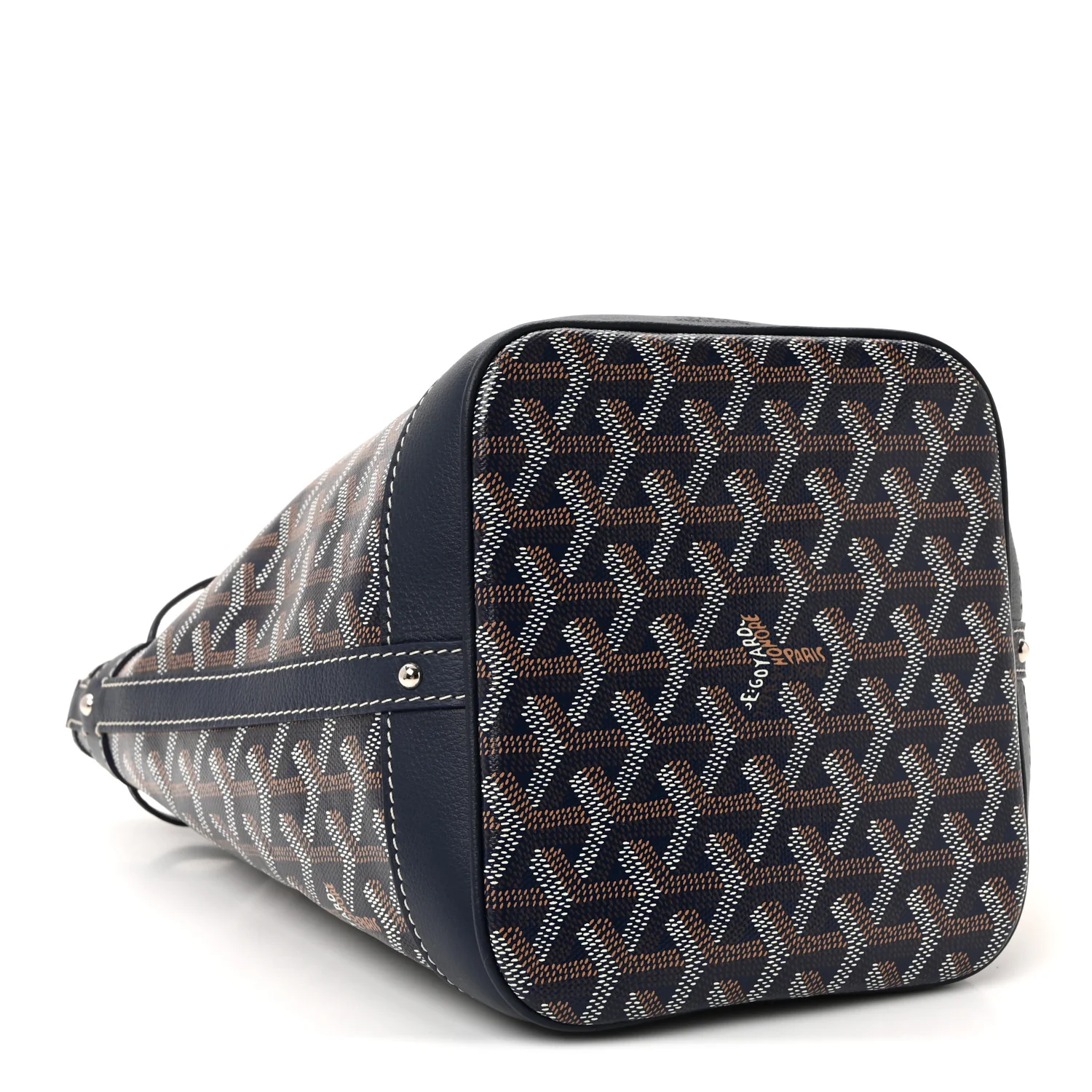 Goyardine Petit Flot Bucket Bag PM Navy - Image 4