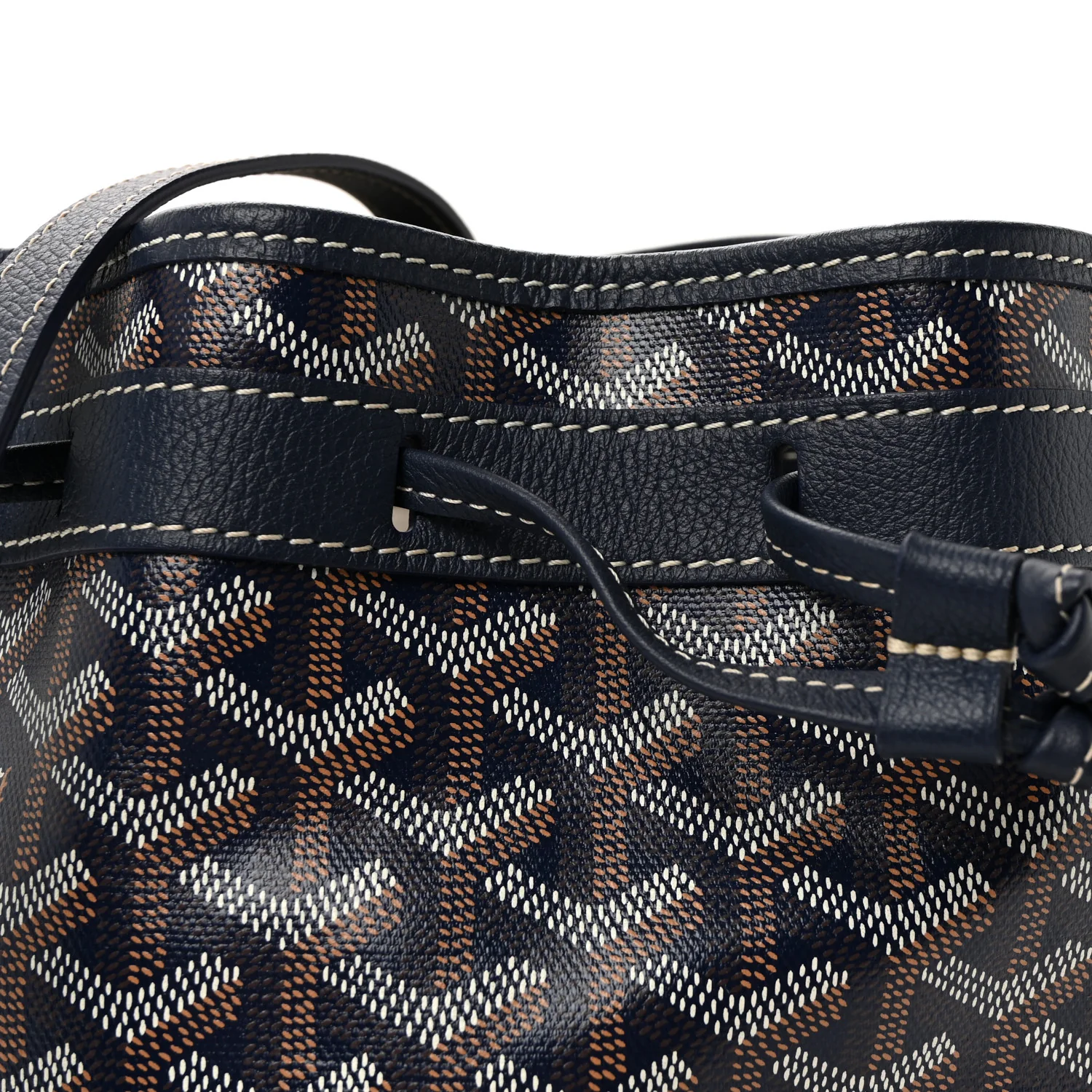 Goyardine Petit Flot Bucket Bag PM Navy - Image 7