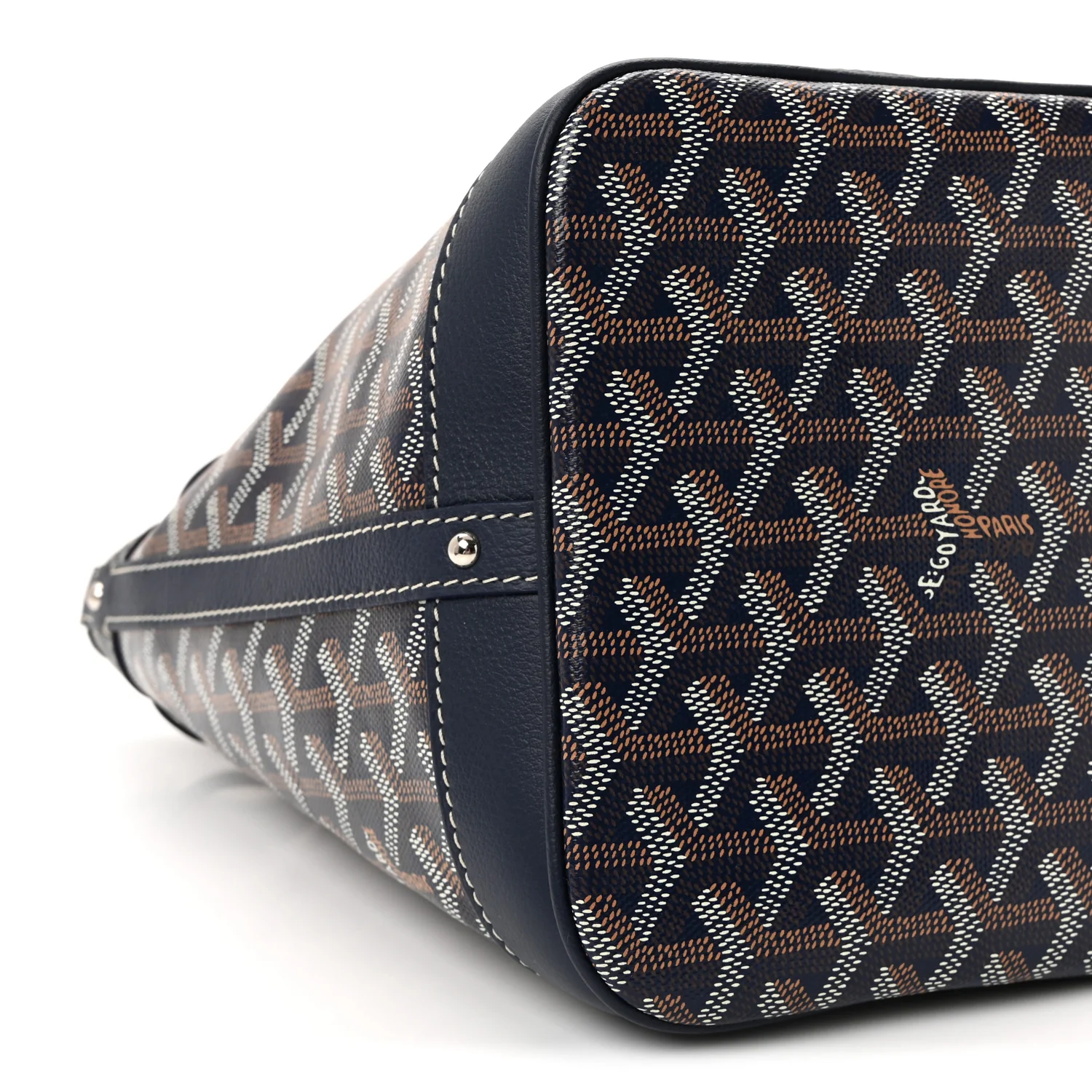 Goyardine Petit Flot Bucket Bag PM Navy - Image 8