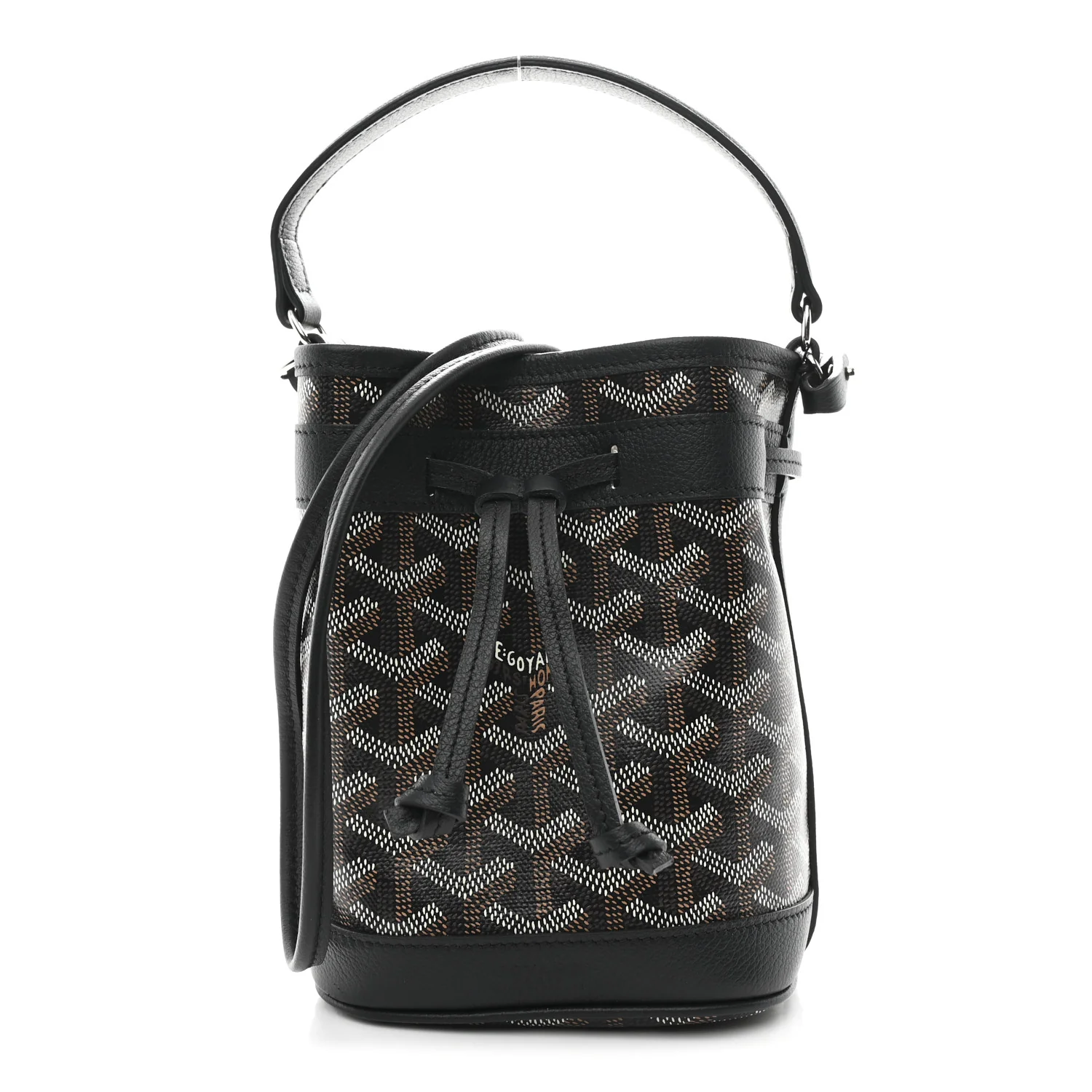 Goyardine Petit Flot Mini Bucket Bag Black
