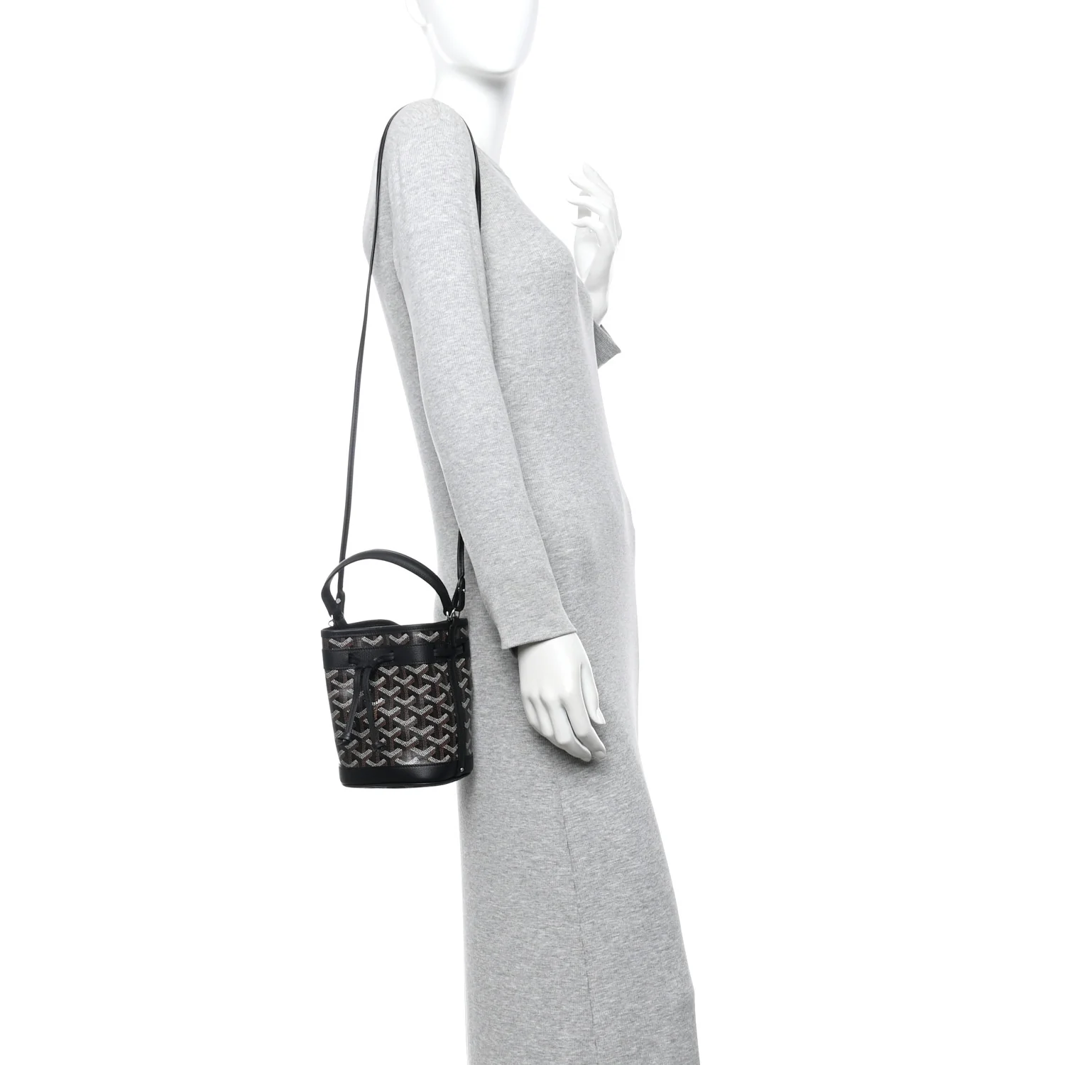 Goyardine Petit Flot Mini Bucket Bag Black - Image 2