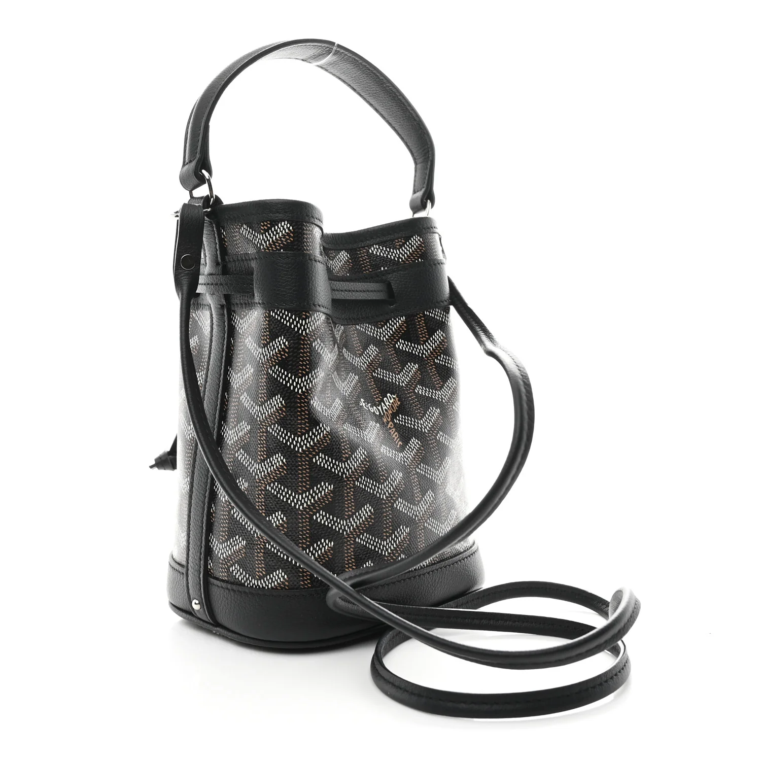 Goyardine Petit Flot Mini Bucket Bag Black - Image 3