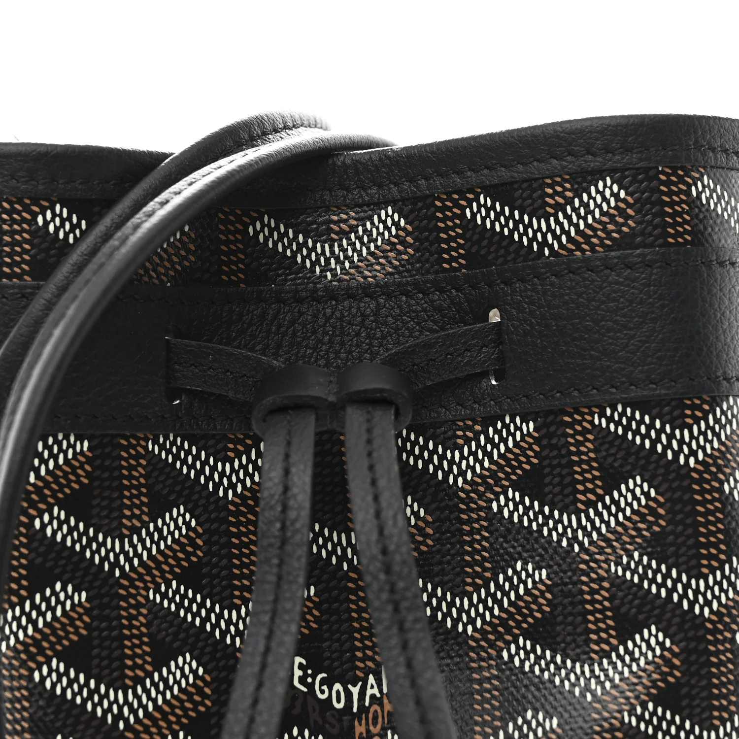 Goyardine Petit Flot Mini Bucket Bag Black - Image 7