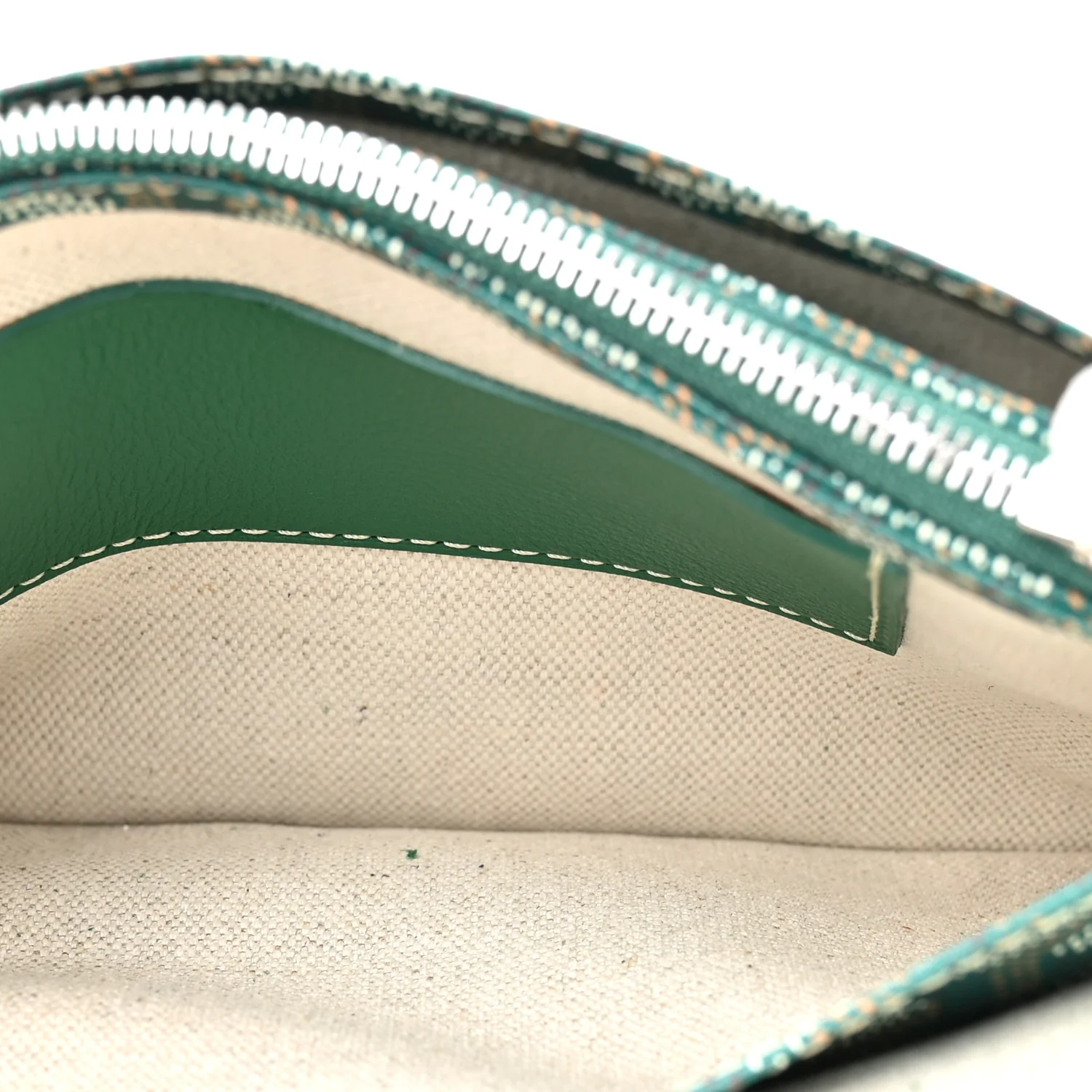 Goyardine Plumet Wallet Clutch Green - Image 6