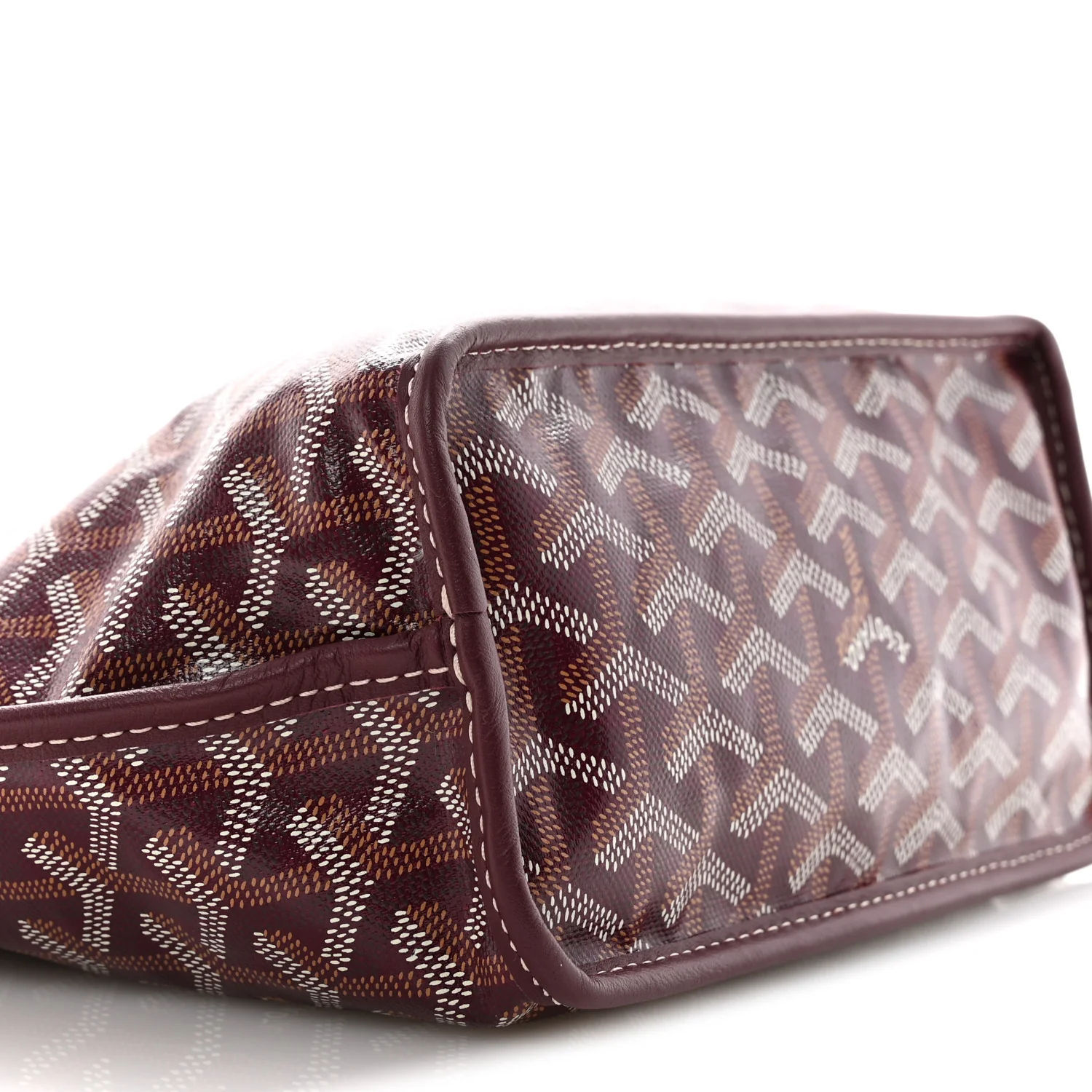 Goyardine Reversible Mini Anjou Burgundy - Image 15