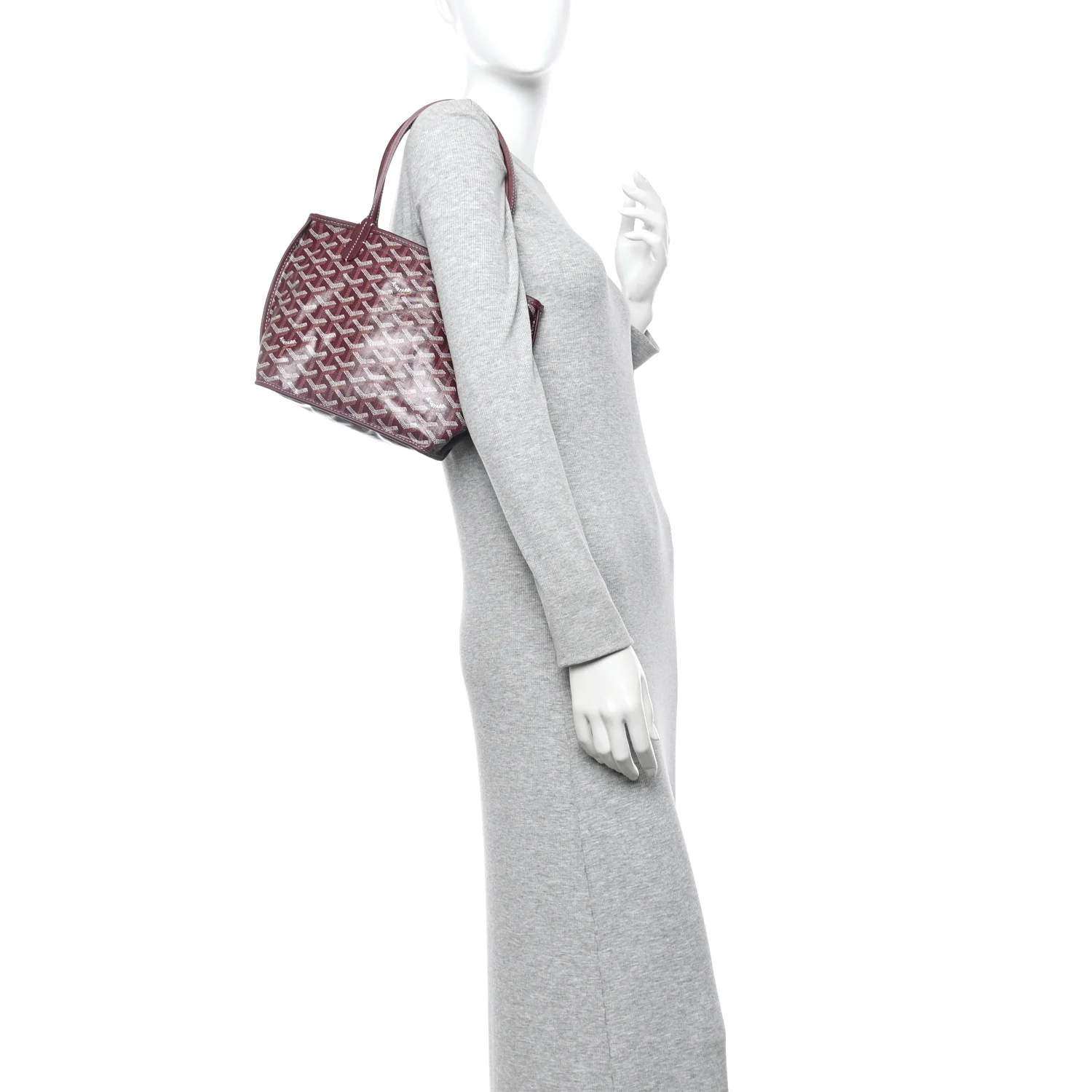 Goyardine Reversible Mini Anjou Burgundy - Image 2