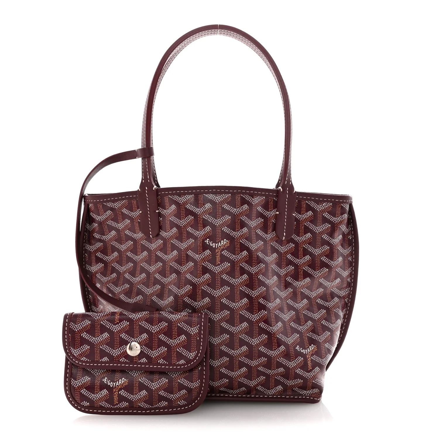 Goyardine Reversible Mini Anjou Burgundy - Image 3